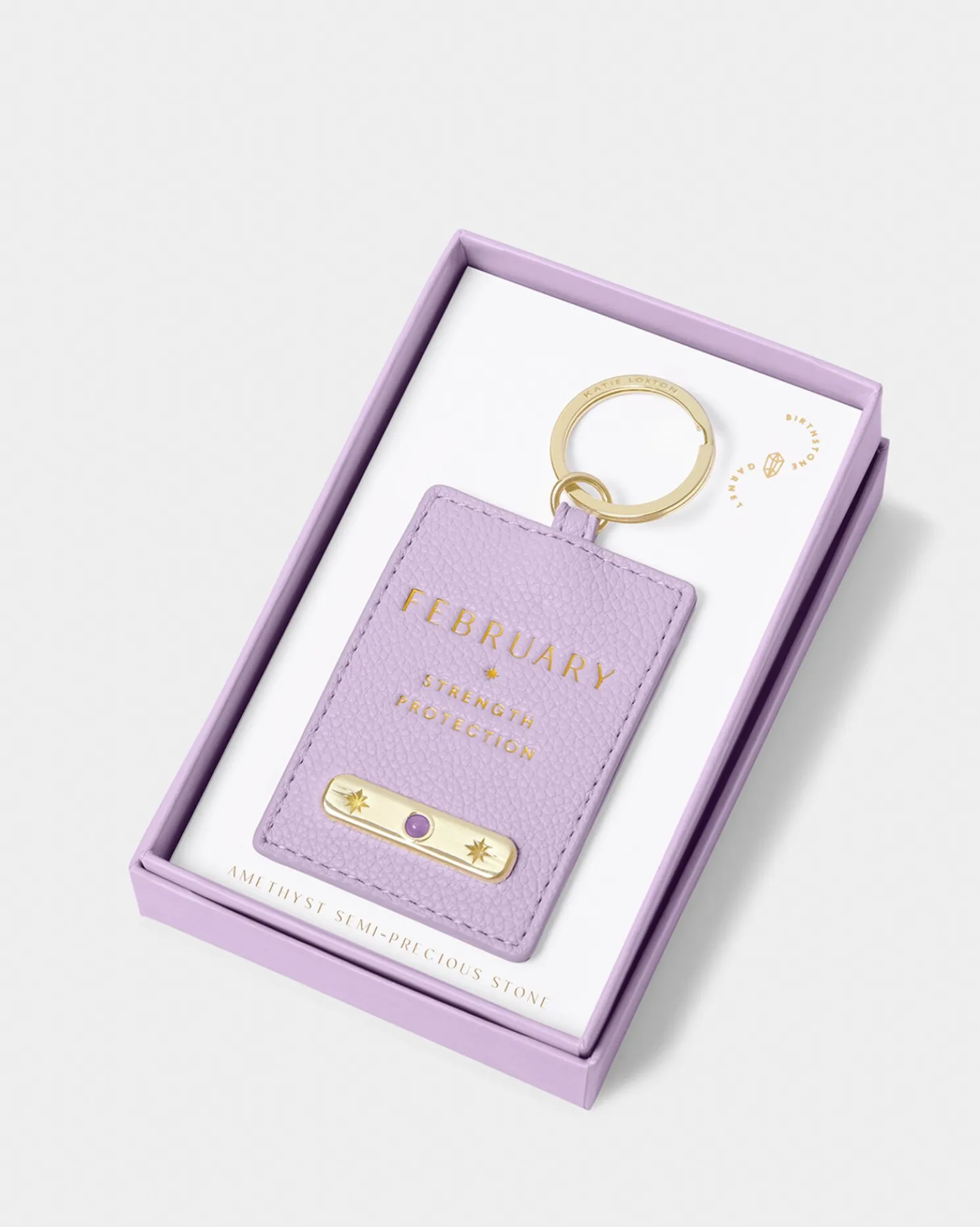 February' Birthstone Keyring