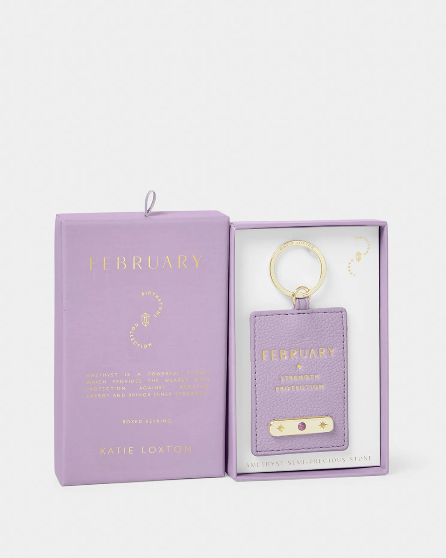 February' Birthstone Keyring