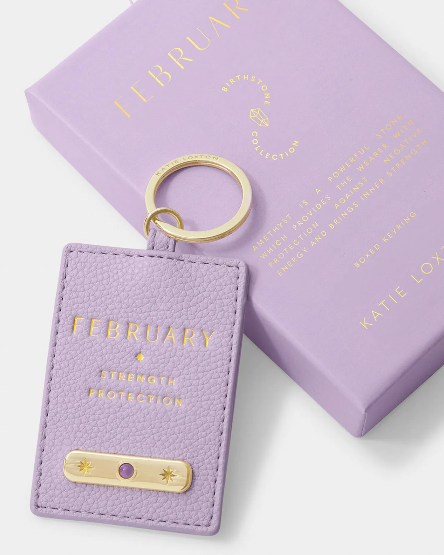 February' Birthstone Keyring