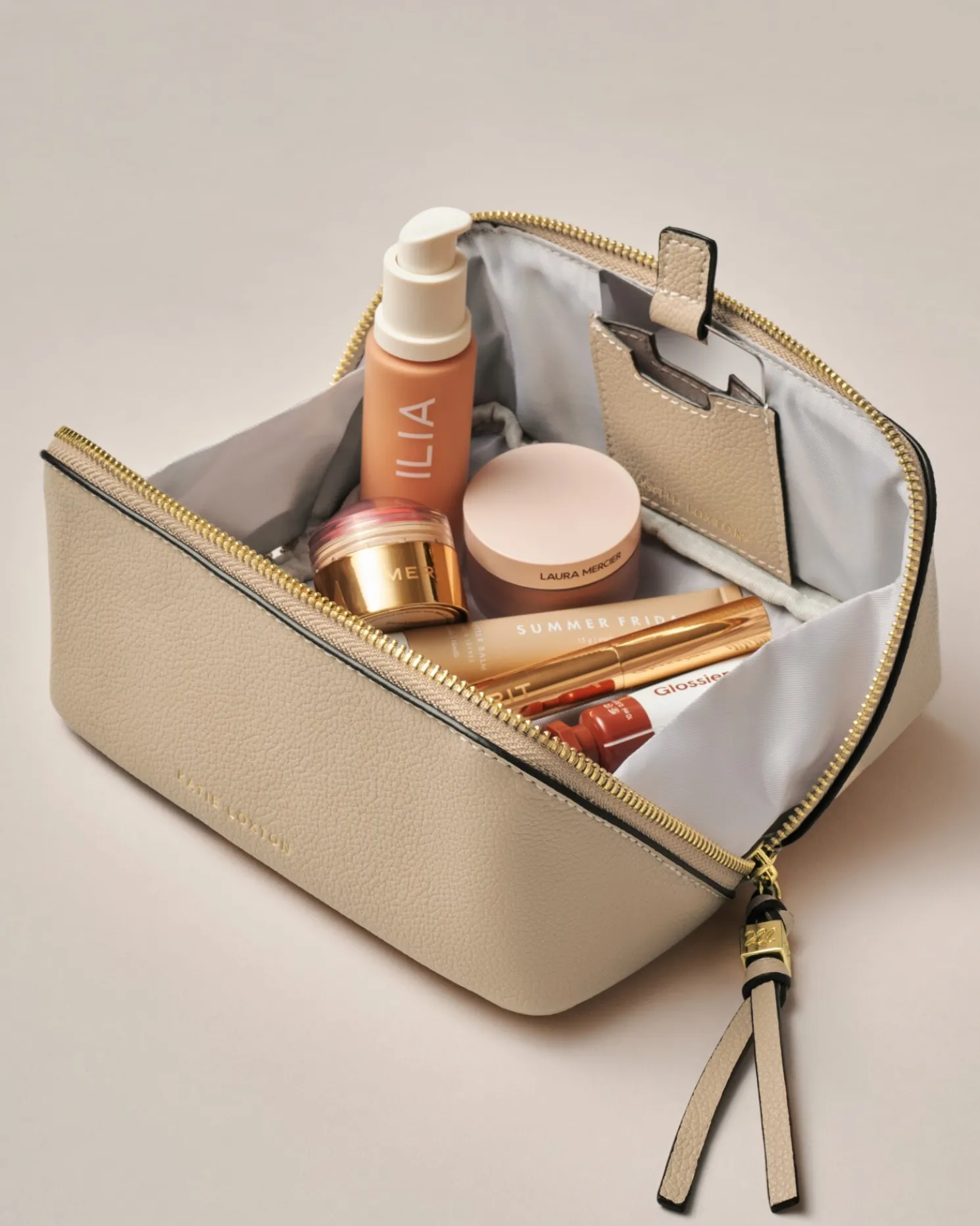Fold-Out Mirror Makeup Bag