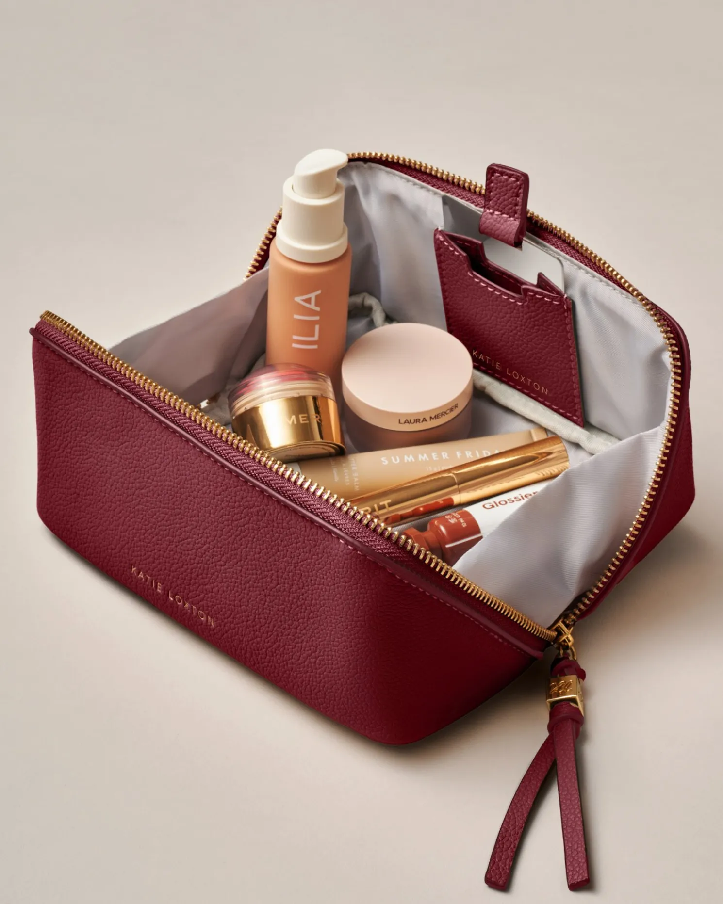 Fold-Out Mirror Makeup Bag