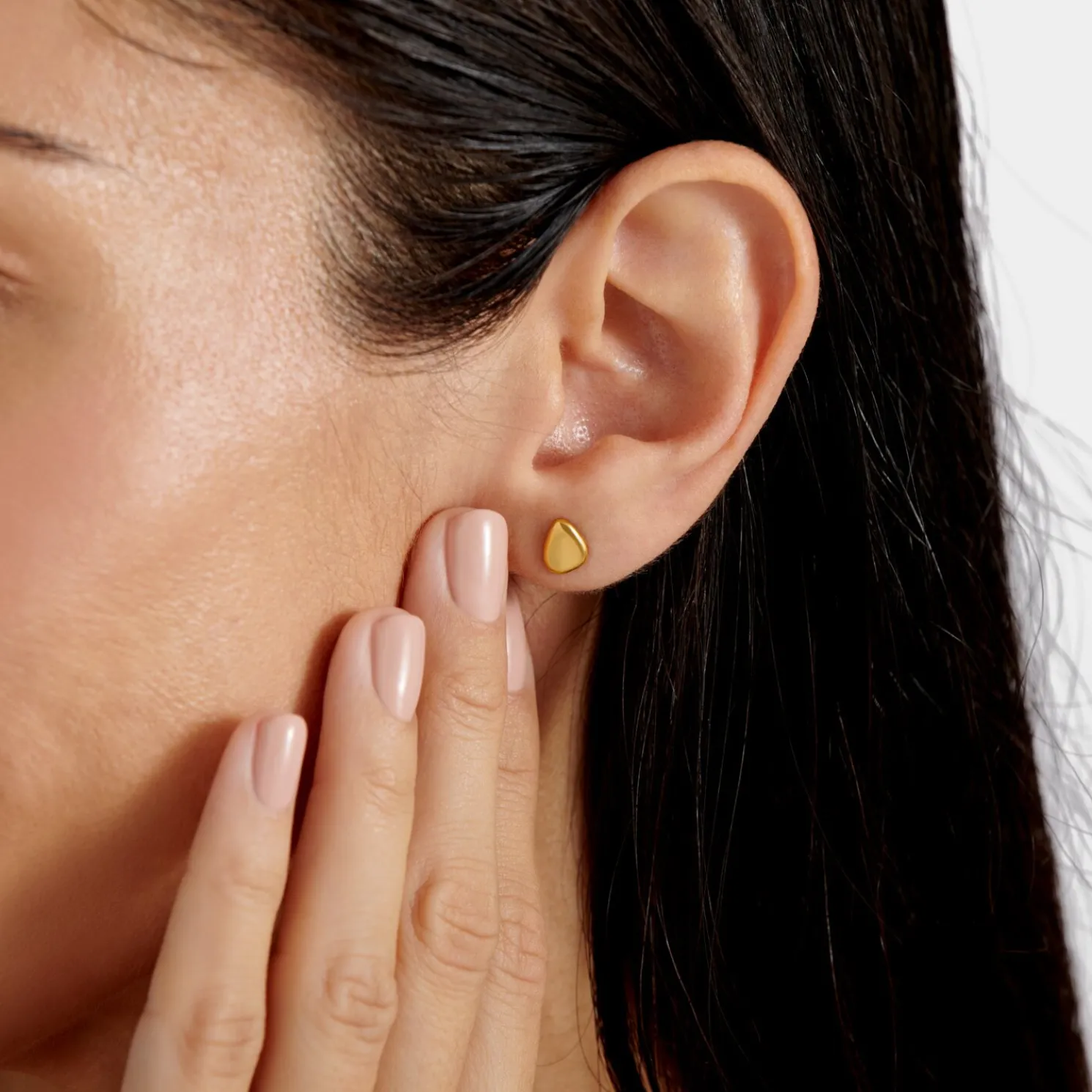 Forever' Waterproof Gold Pebble Earrings