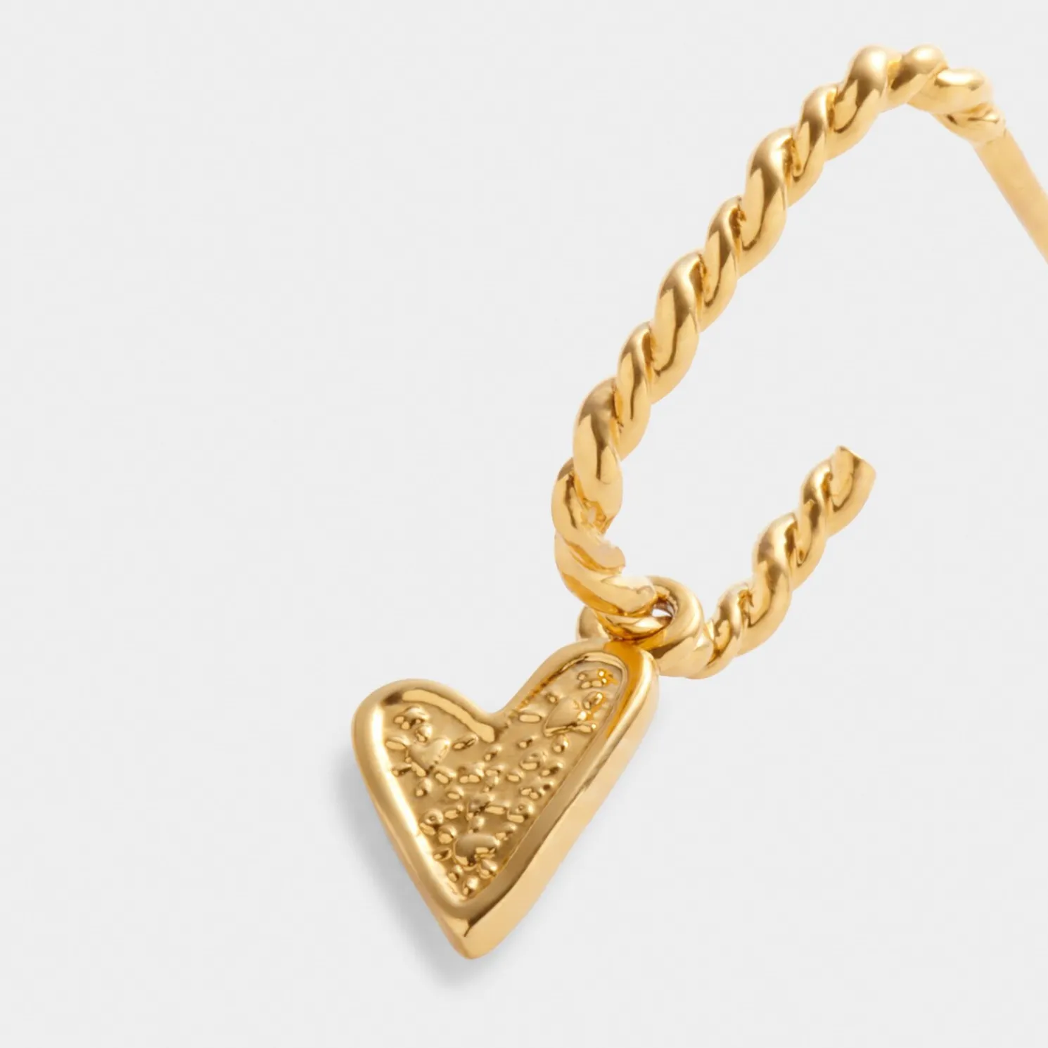 Friendship' Waterproof Gold Heart Hoop Earrings