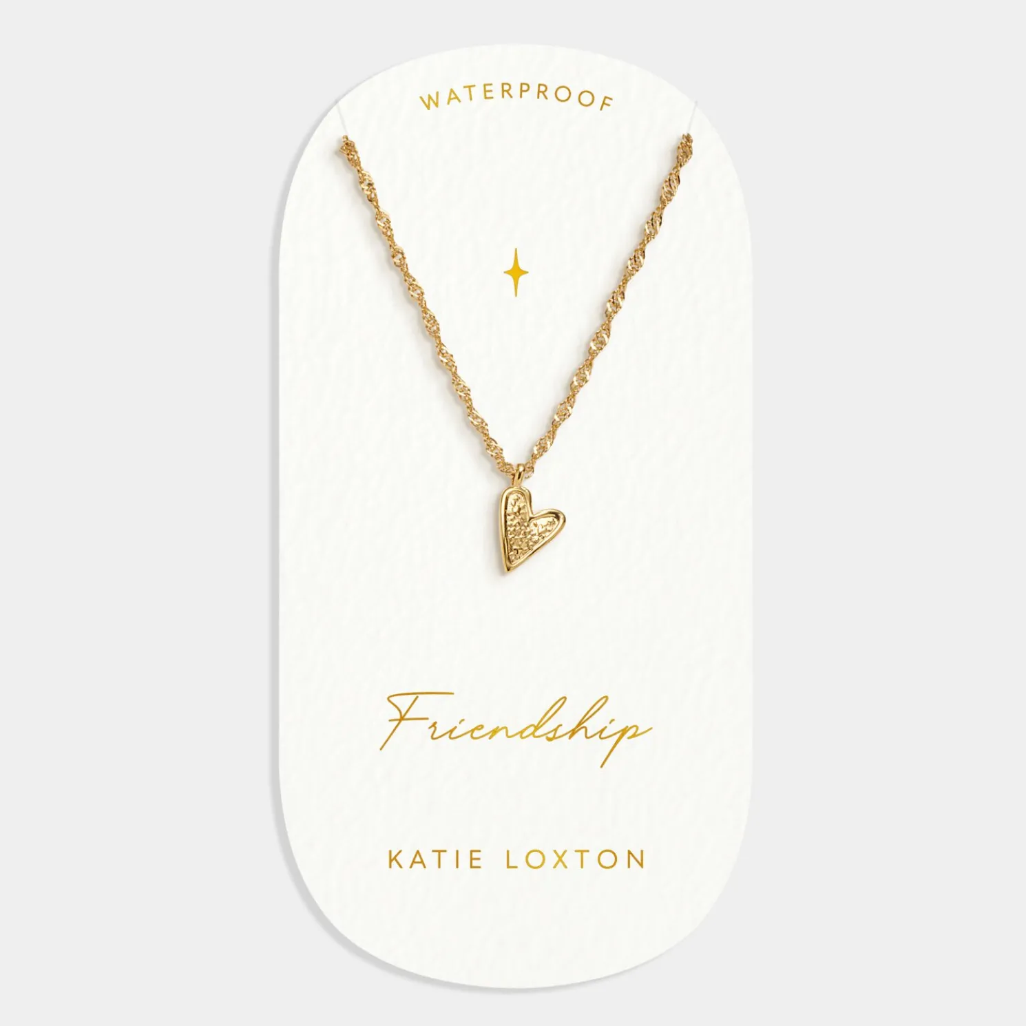 Friendship' Waterproof Gold Heart Necklace