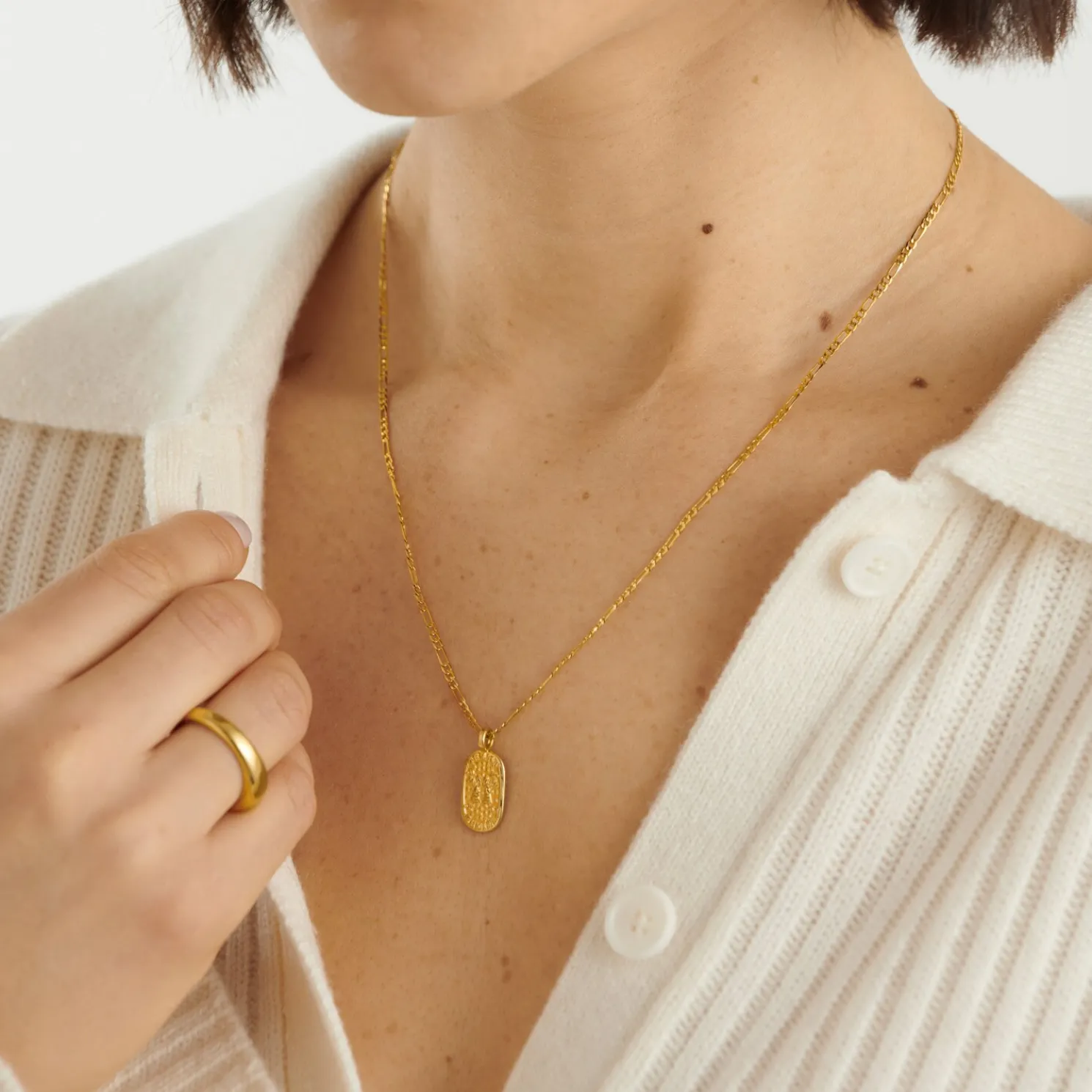 Gemini' Waterproof Gold Zodiac Necklace