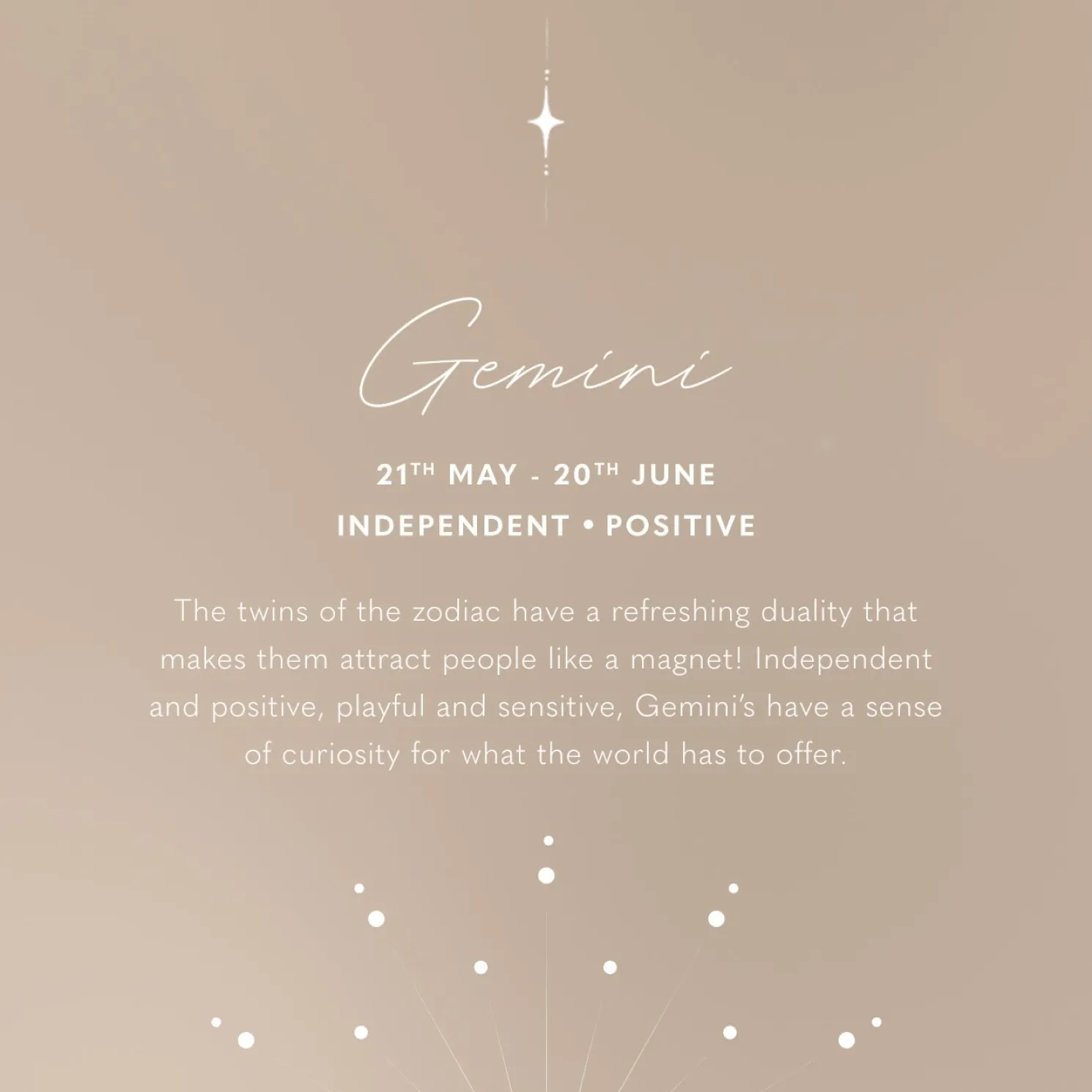 Gemini' Waterproof Gold Zodiac Necklace