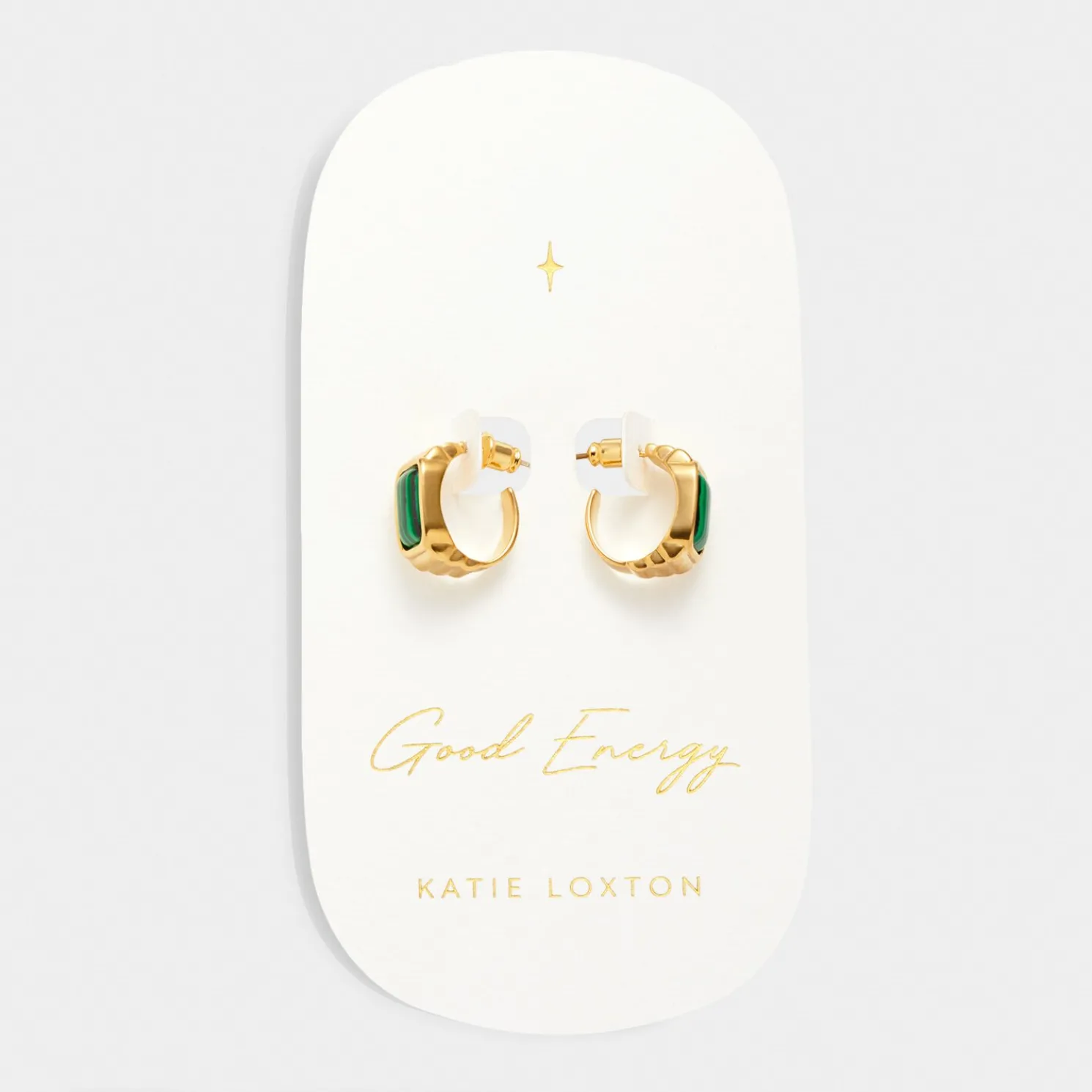 Good Energy' Waterproof Gold Hoop Earrings