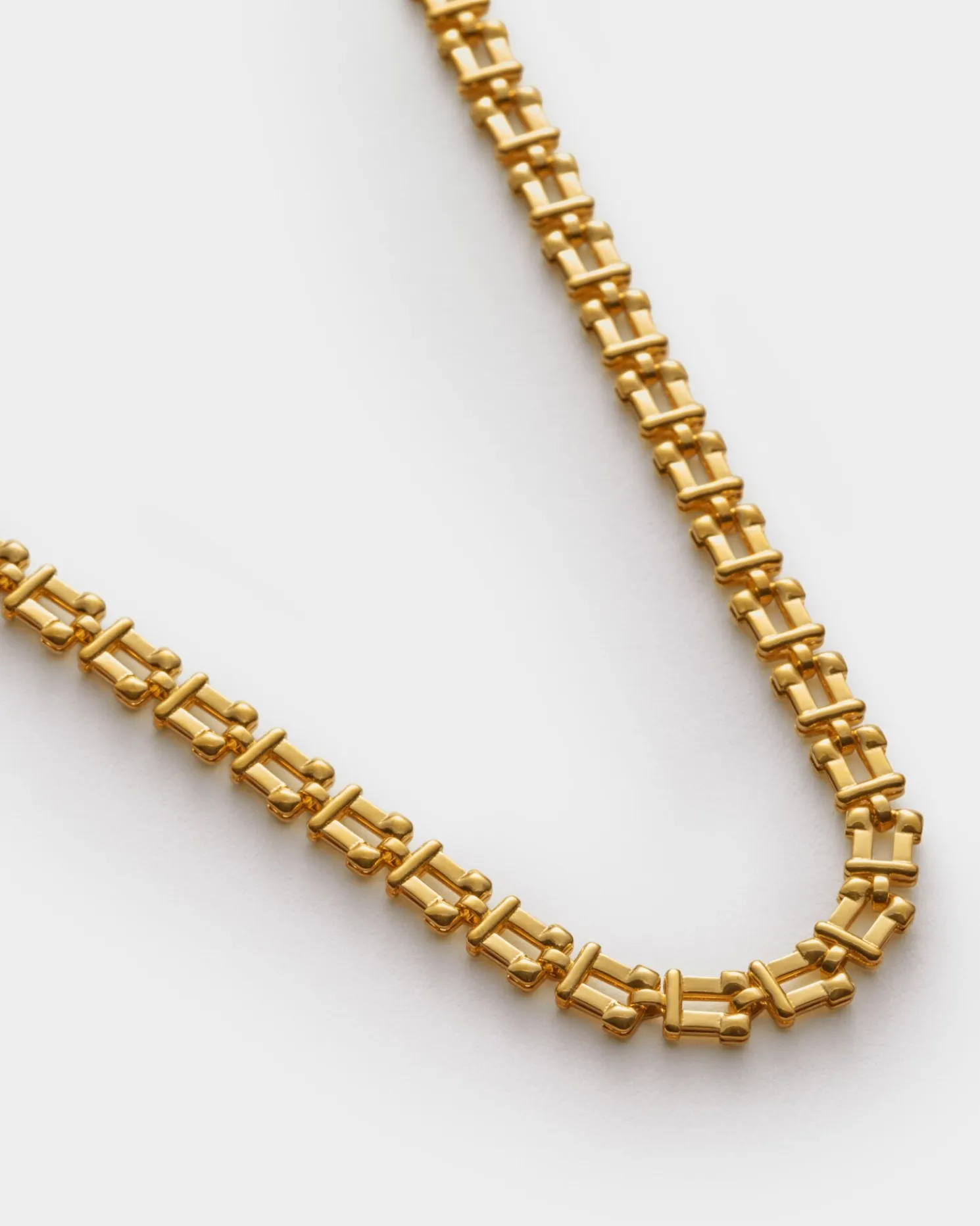 Grecian Waterproof Gold Link Necklace
