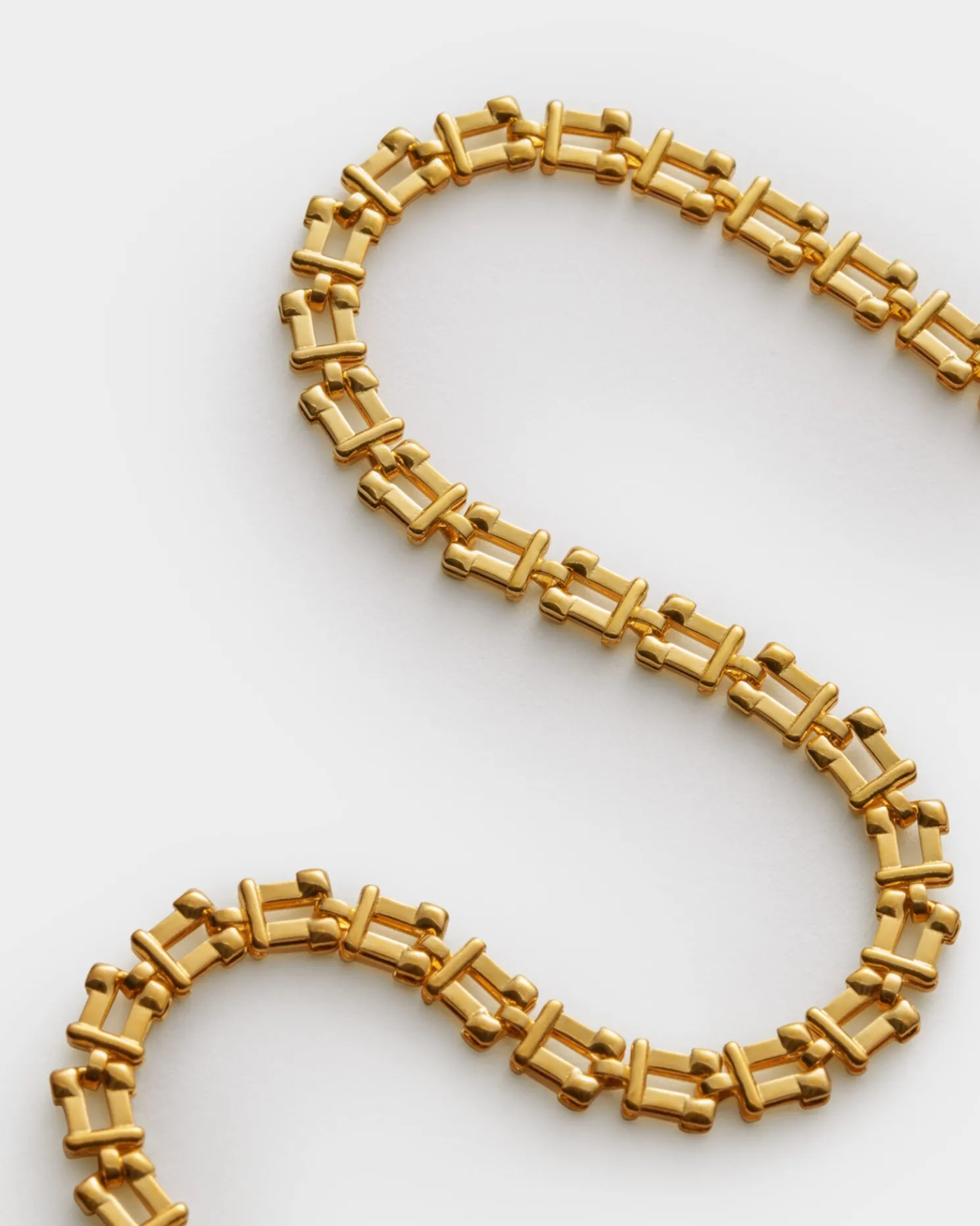 Grecian Waterproof Gold Link Necklace