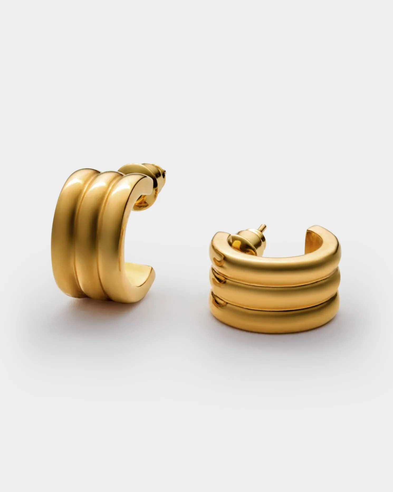 Hanna Waterproof Gold Huggie Hoop Earrings