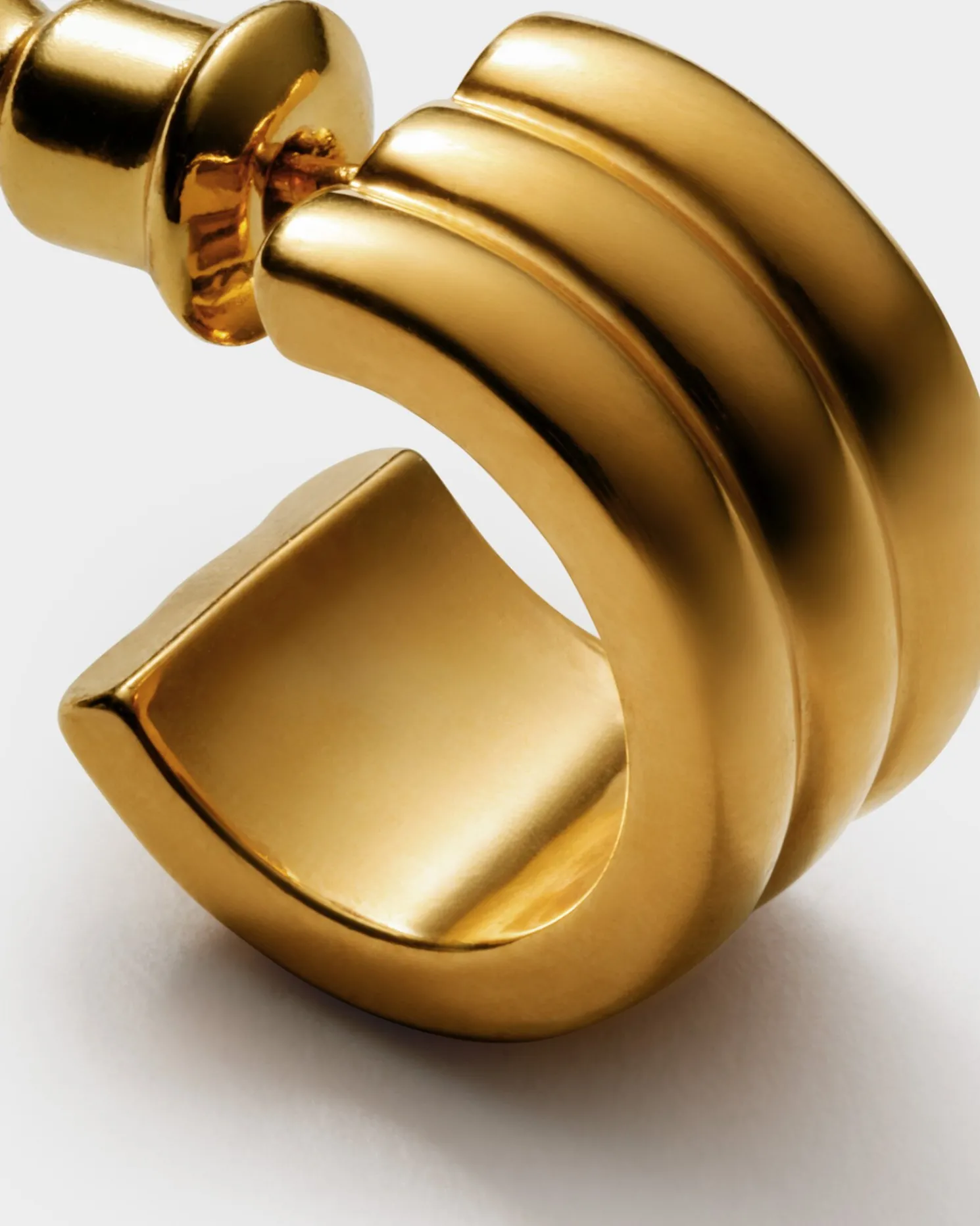 Hanna Waterproof Gold Huggie Hoop Earrings