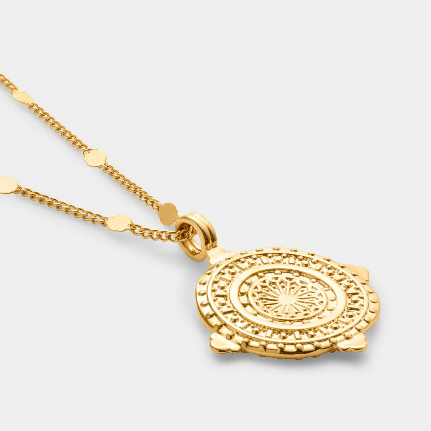 Happiness' Waterproof Gold Antique Coin Necklace