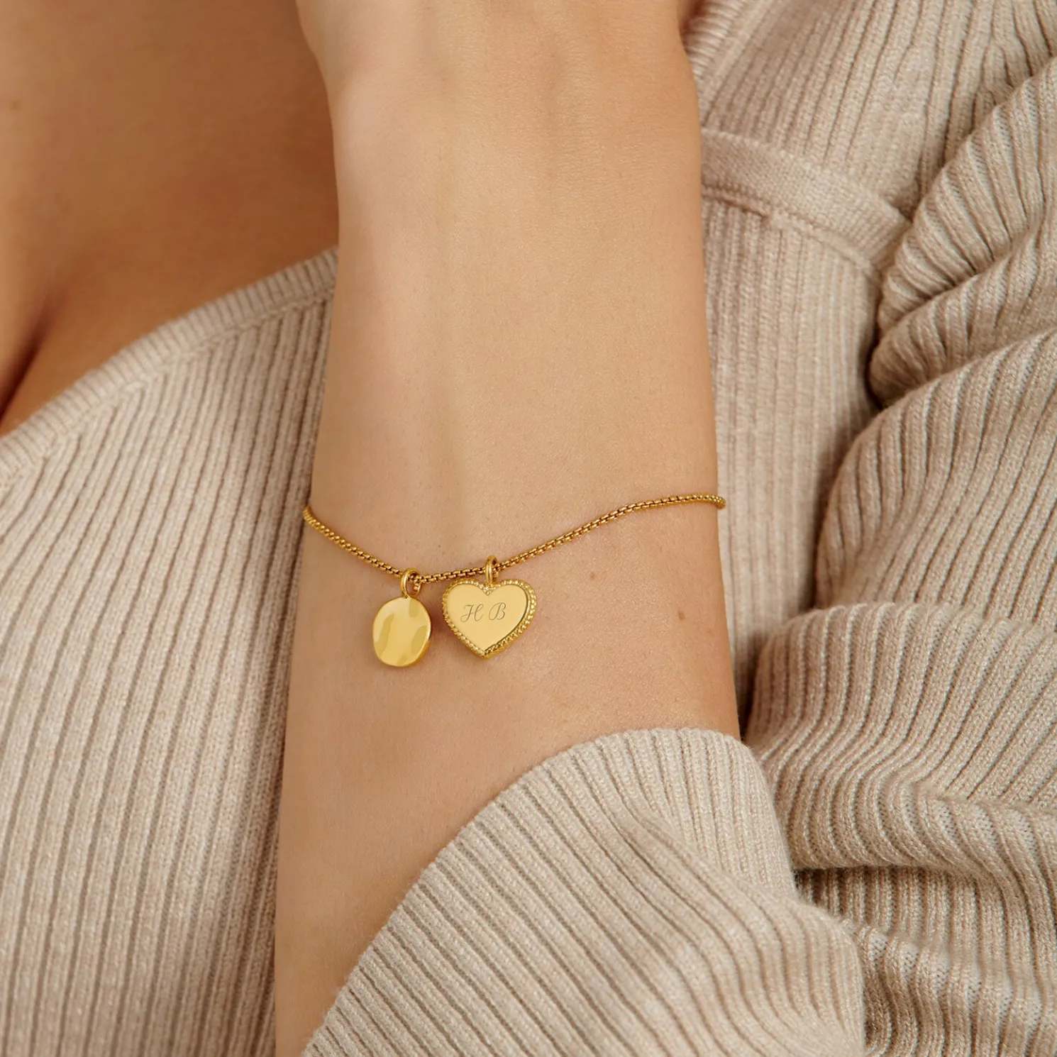 Happy Birthday' Waterproof Gold Charm Bracelet