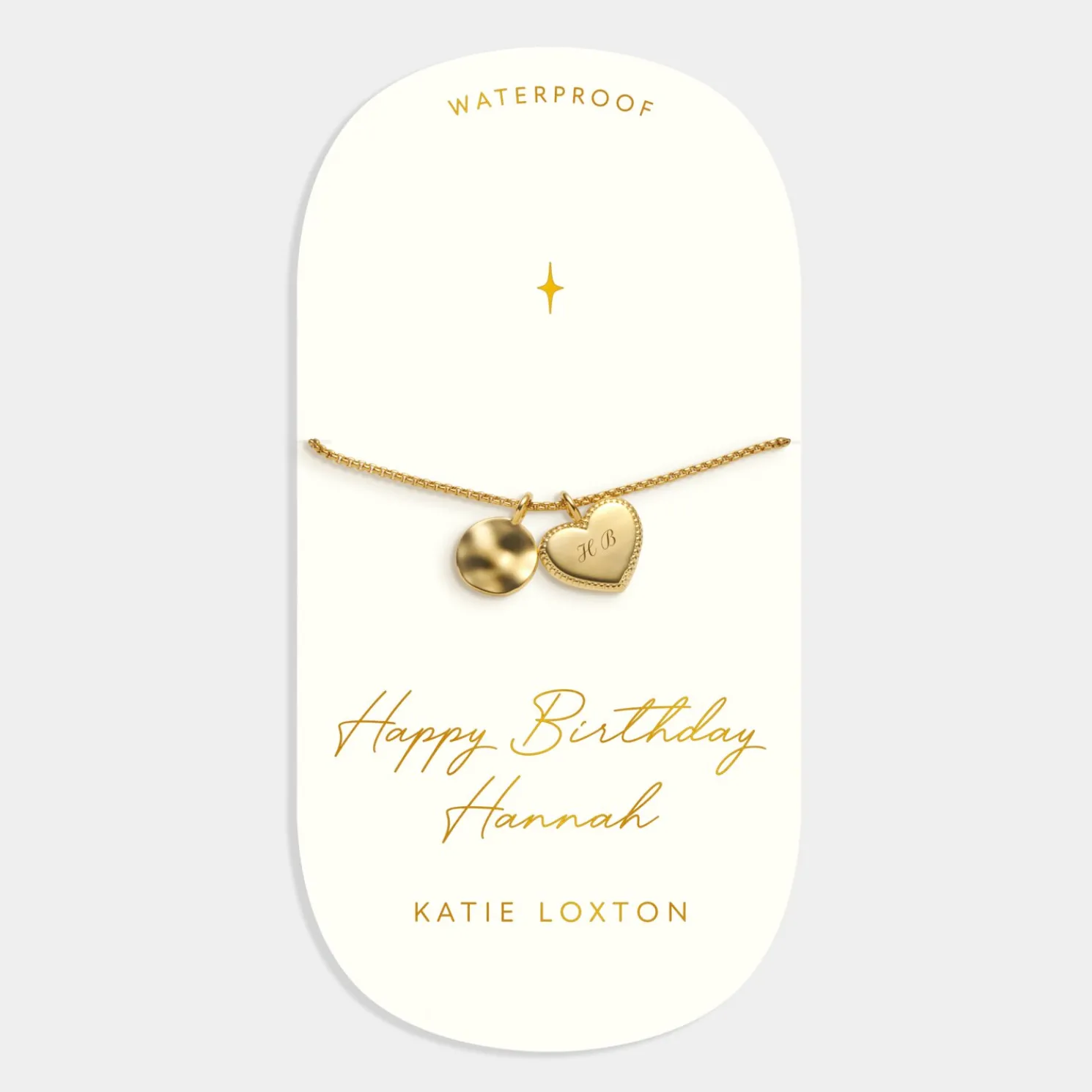 Happy Birthday' Waterproof Gold Charm Bracelet