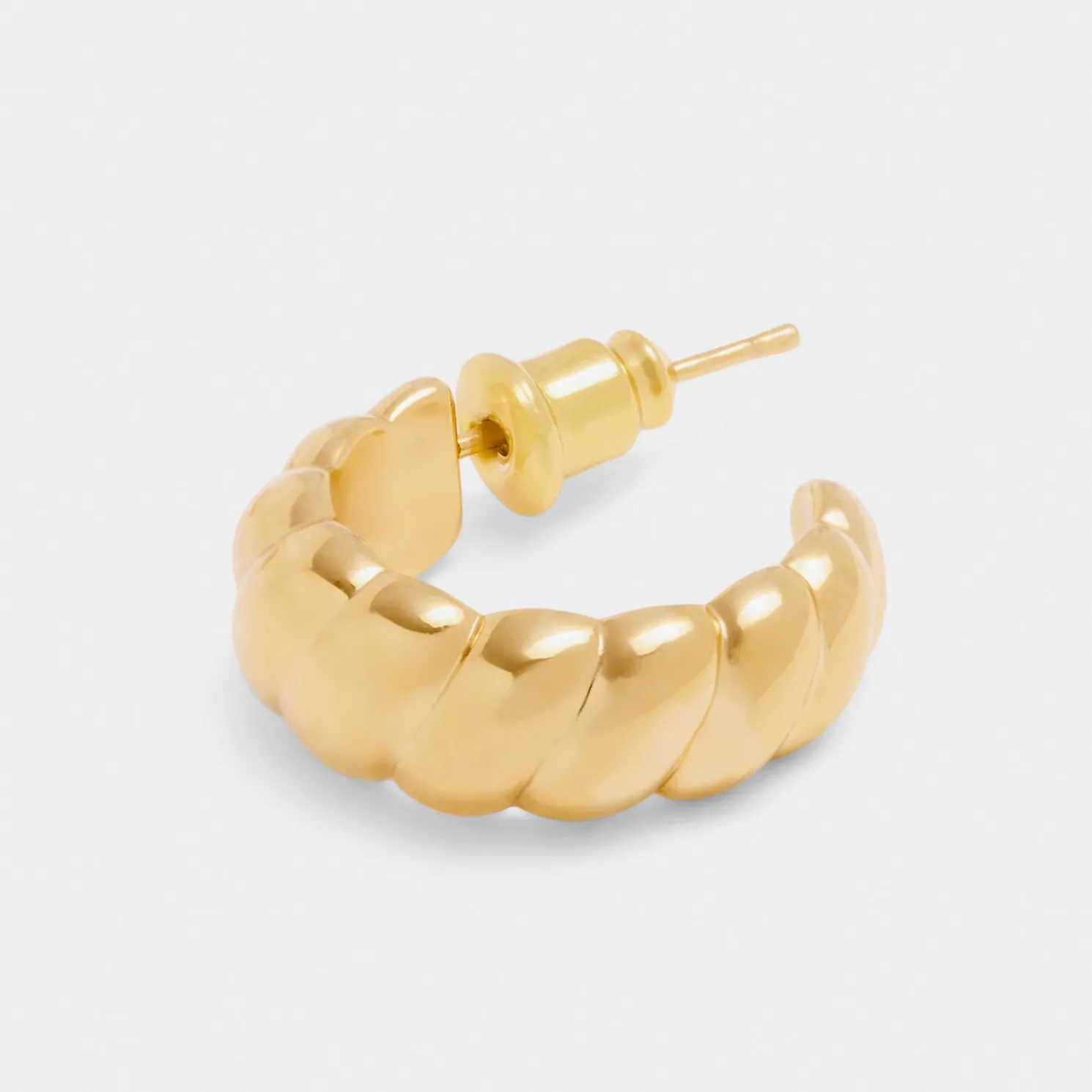 Harper Waterproof Gold Twist Hoop Earrings