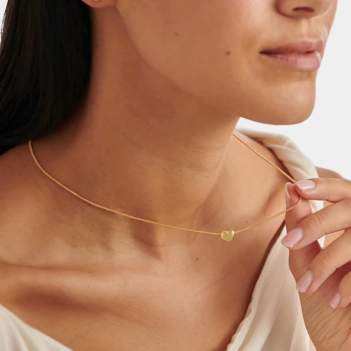 Heart Of Gold Waterproof Charm Necklace