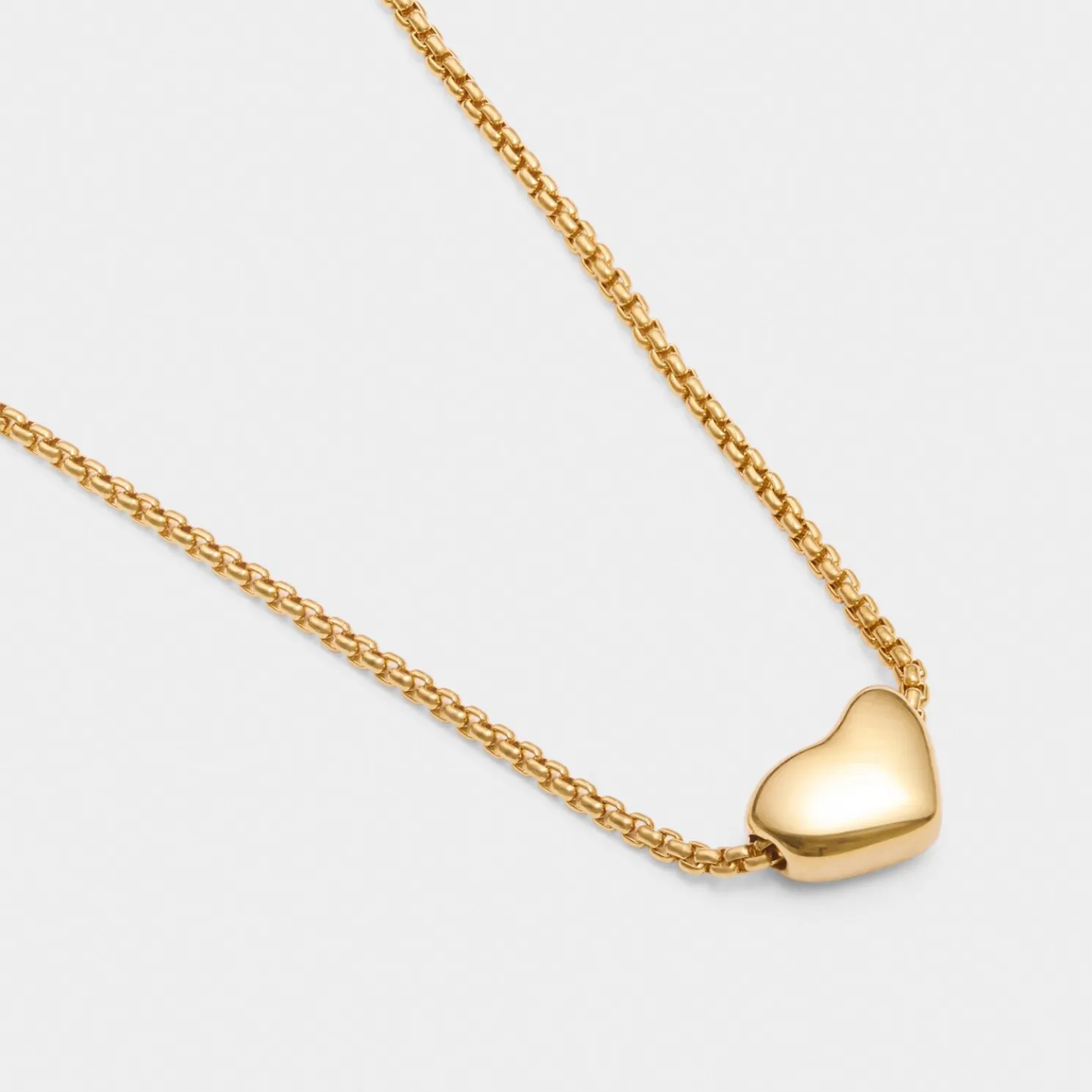 Heart Of Gold Waterproof Charm Necklace