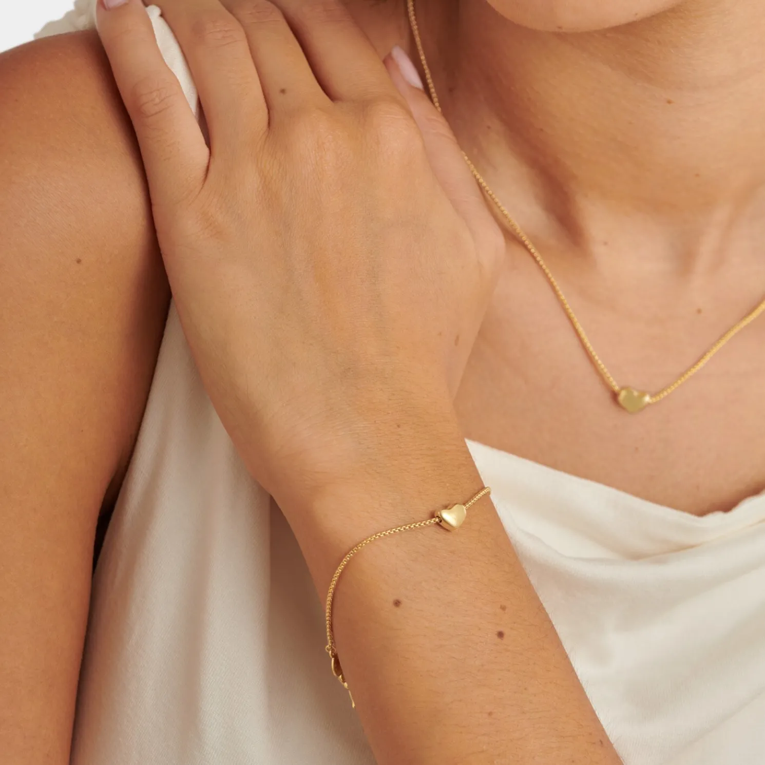 Heart Of Gold Waterproof Charm Bracelet