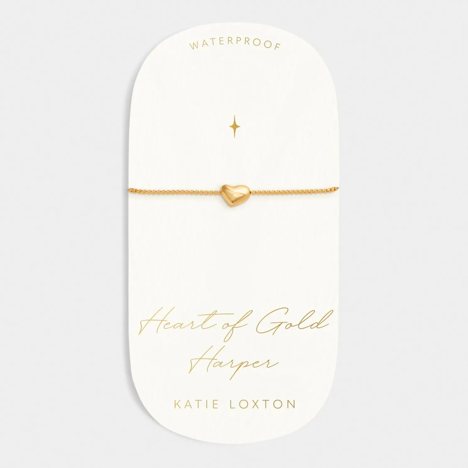 Heart Of Gold Waterproof Charm Bracelet