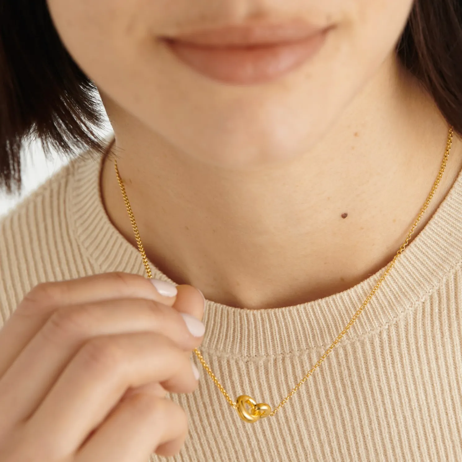 Infinity' Waterproof Gold Sentiment Necklace