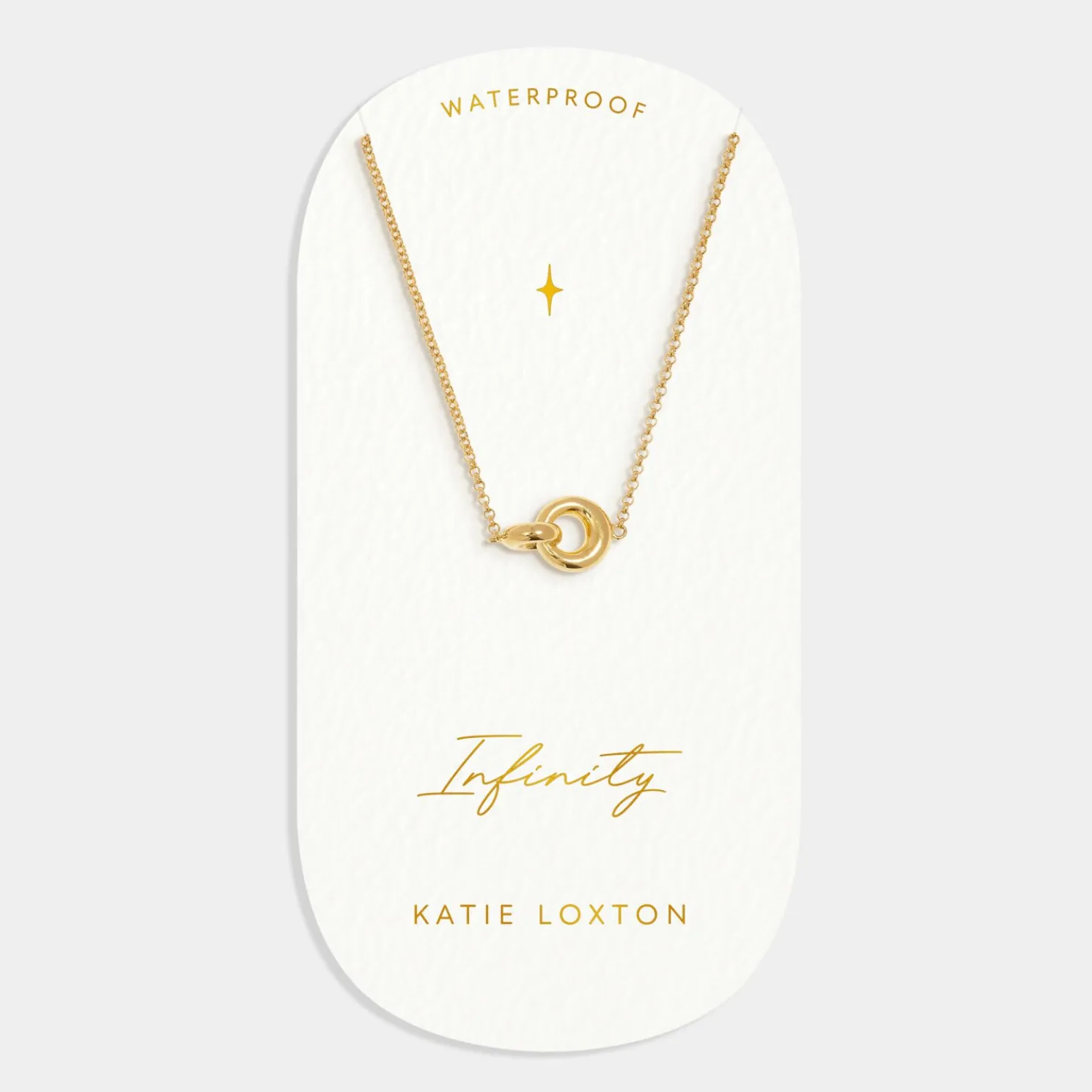 Infinity' Waterproof Gold Sentiment Necklace