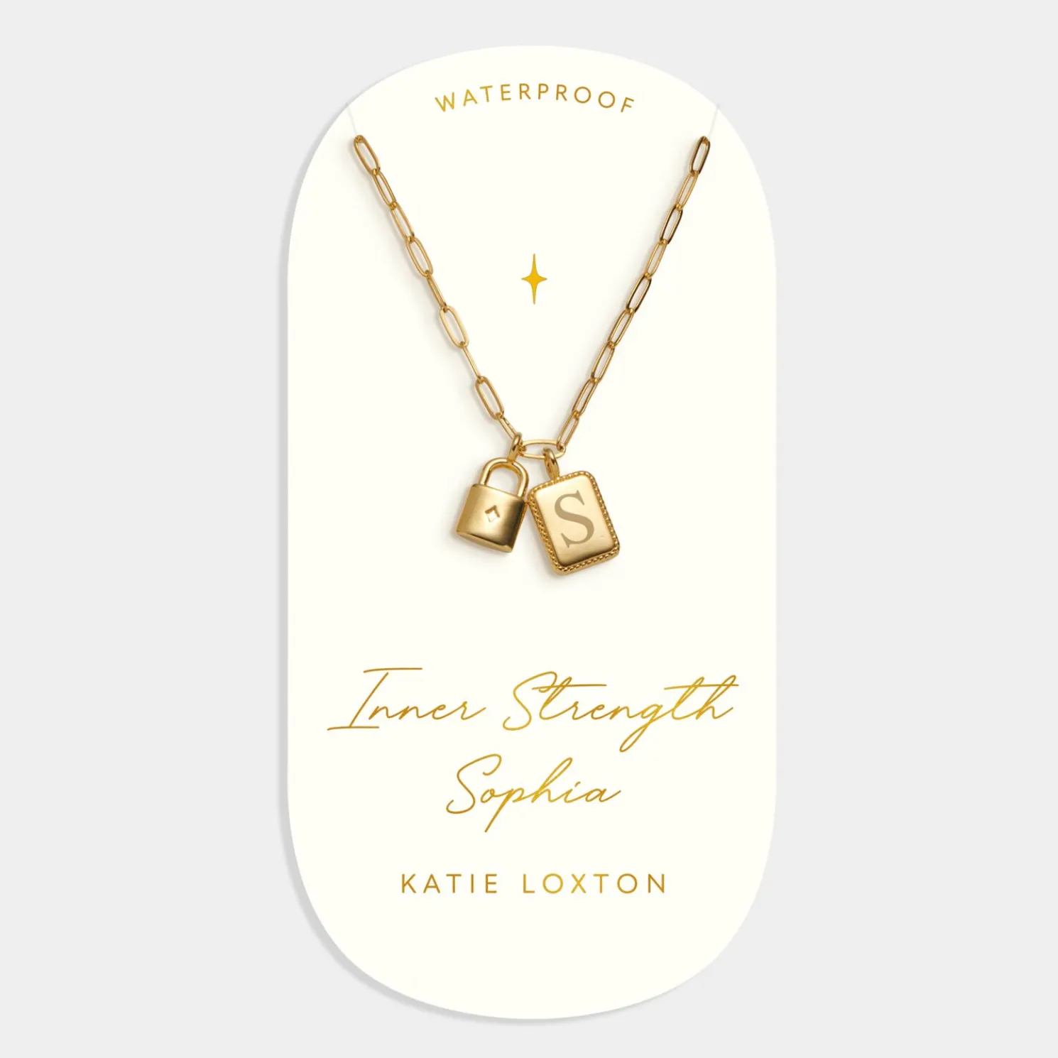 Inner Strength' Waterproof Gold Charm Necklace