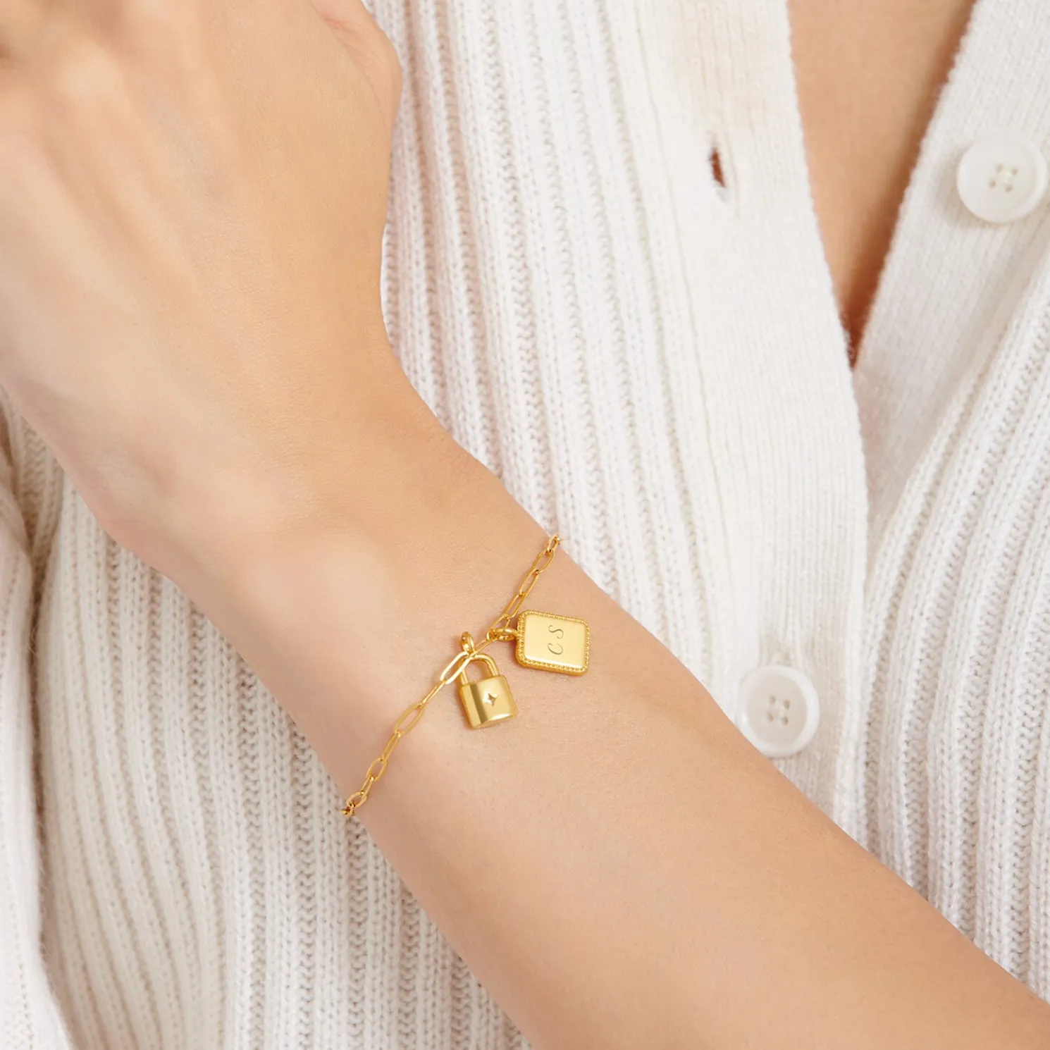 Inner Strength' Waterproof Gold Charm Bracelet