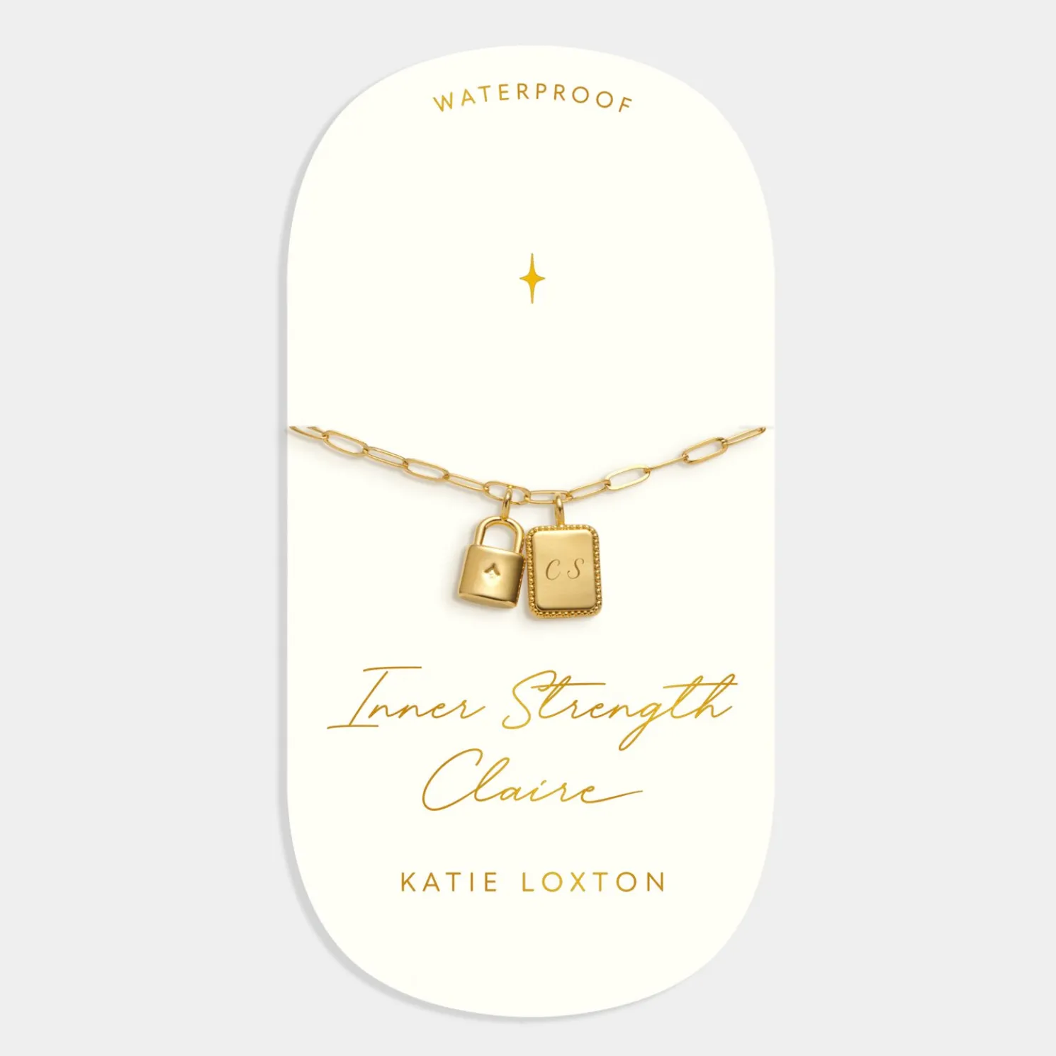 Inner Strength' Waterproof Gold Charm Bracelet