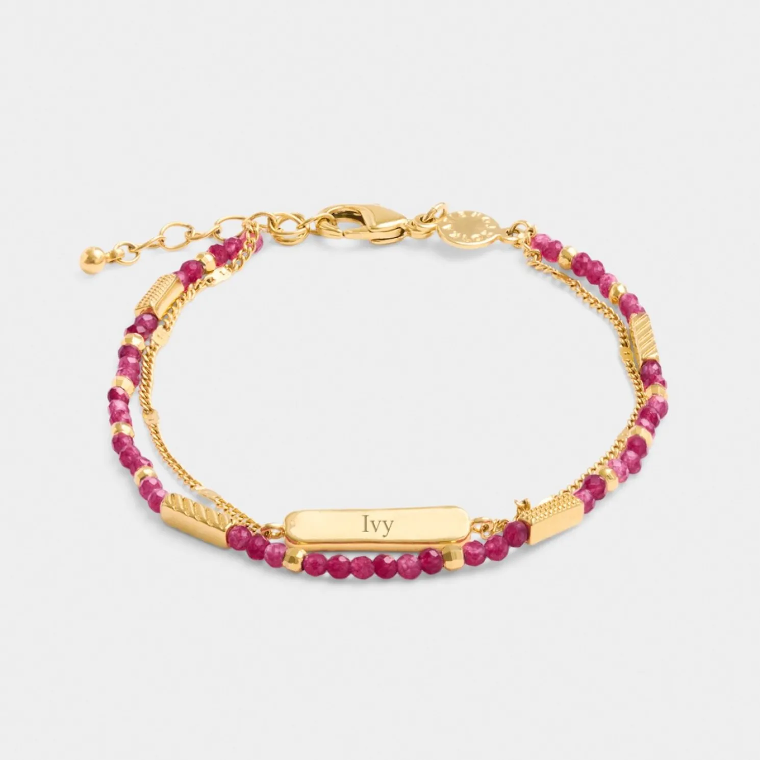 January' Waterproof Gold Birthstone Bracelet