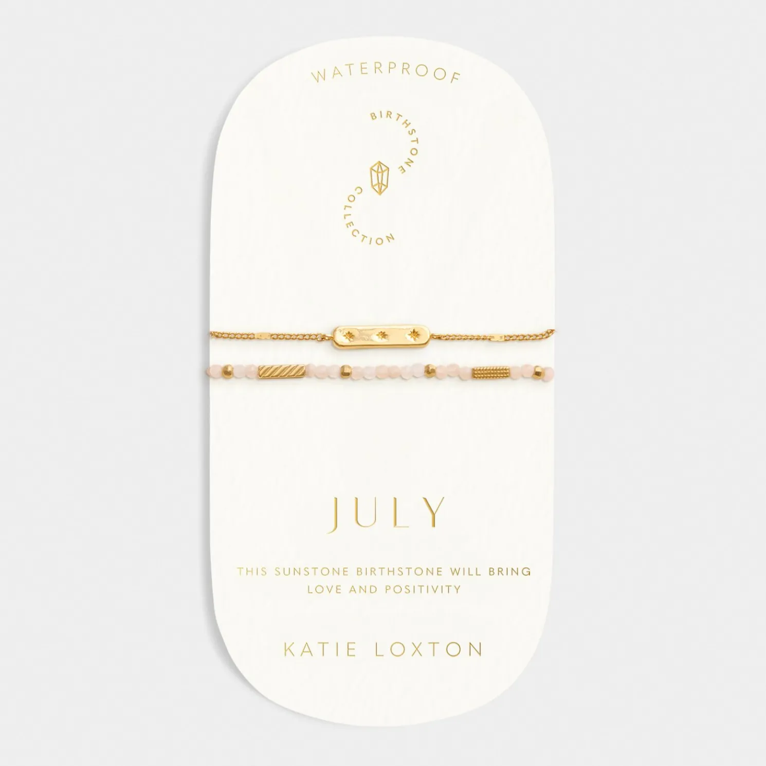 July' Waterproof Gold Birthstone Bracelet