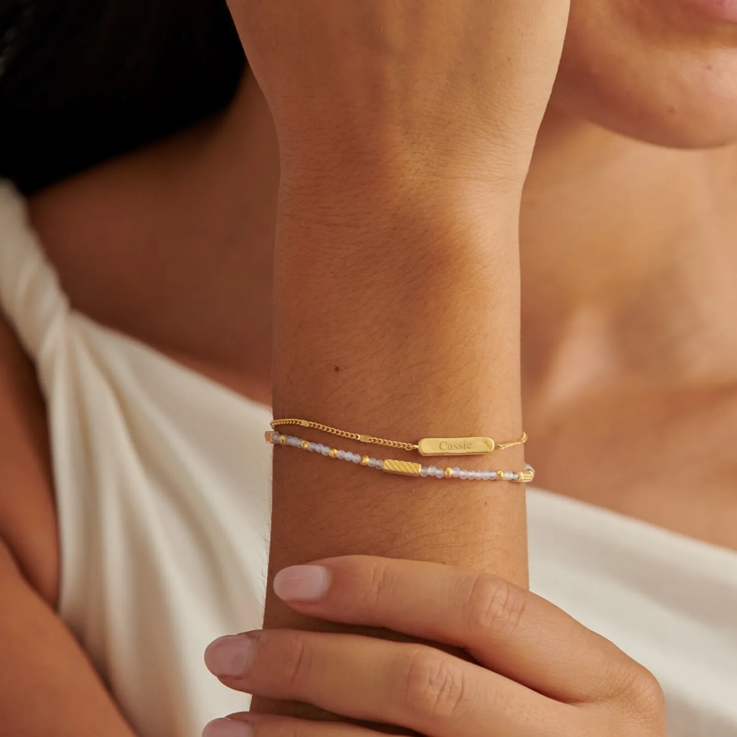 June' Waterproof Gold Birthstone Bracelet