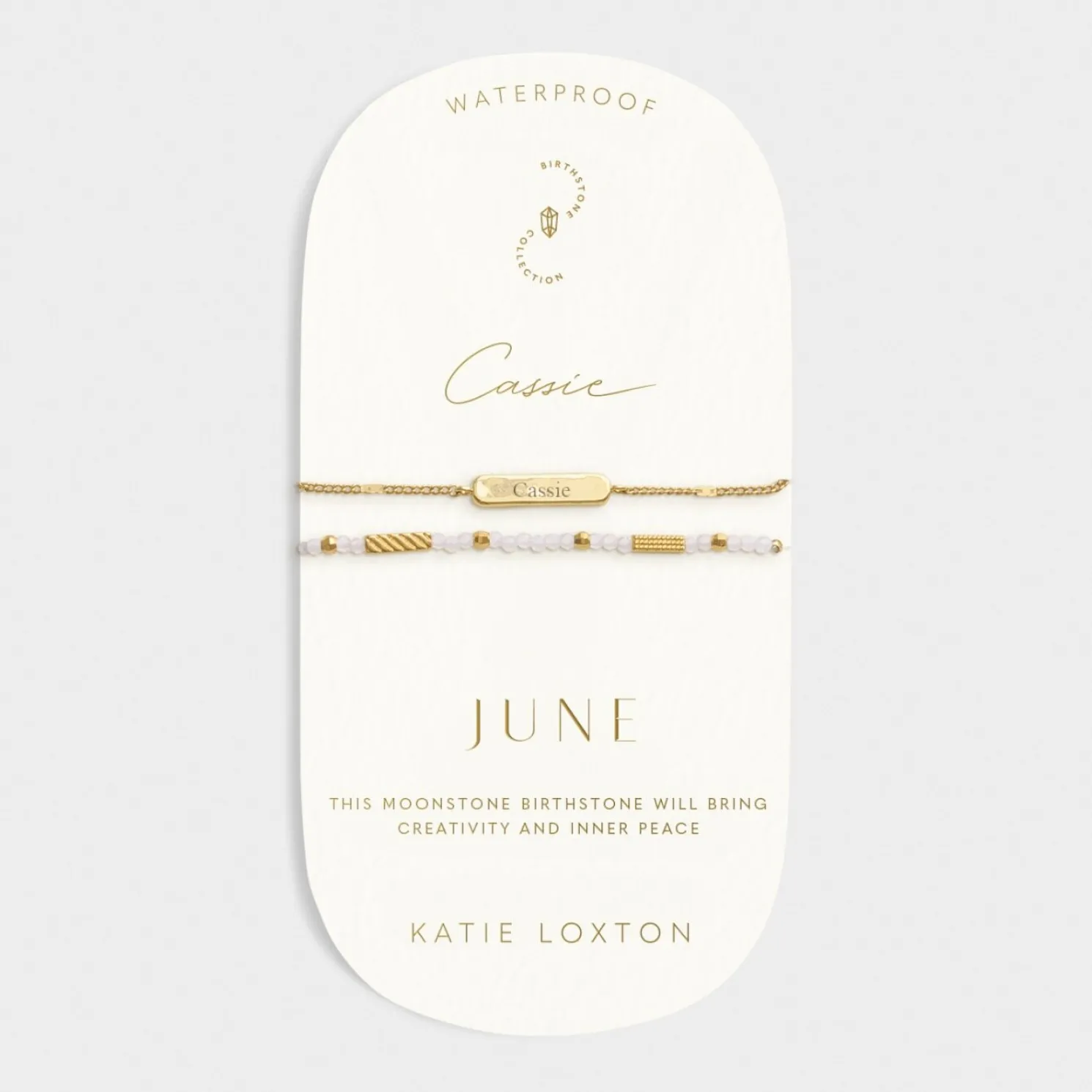 June' Waterproof Gold Birthstone Bracelet