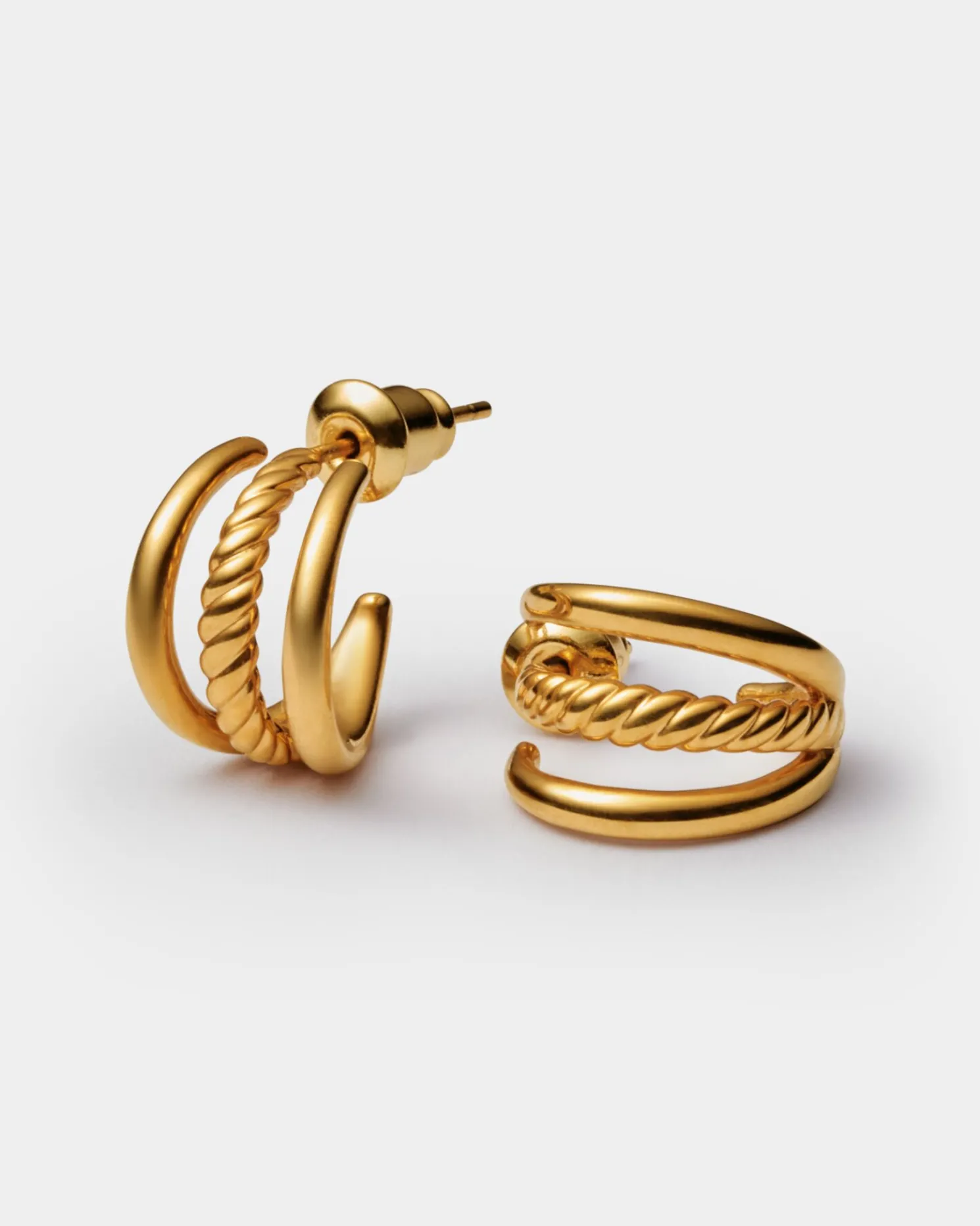 Laia Waterproof Gold Illusion Hoop Earrings