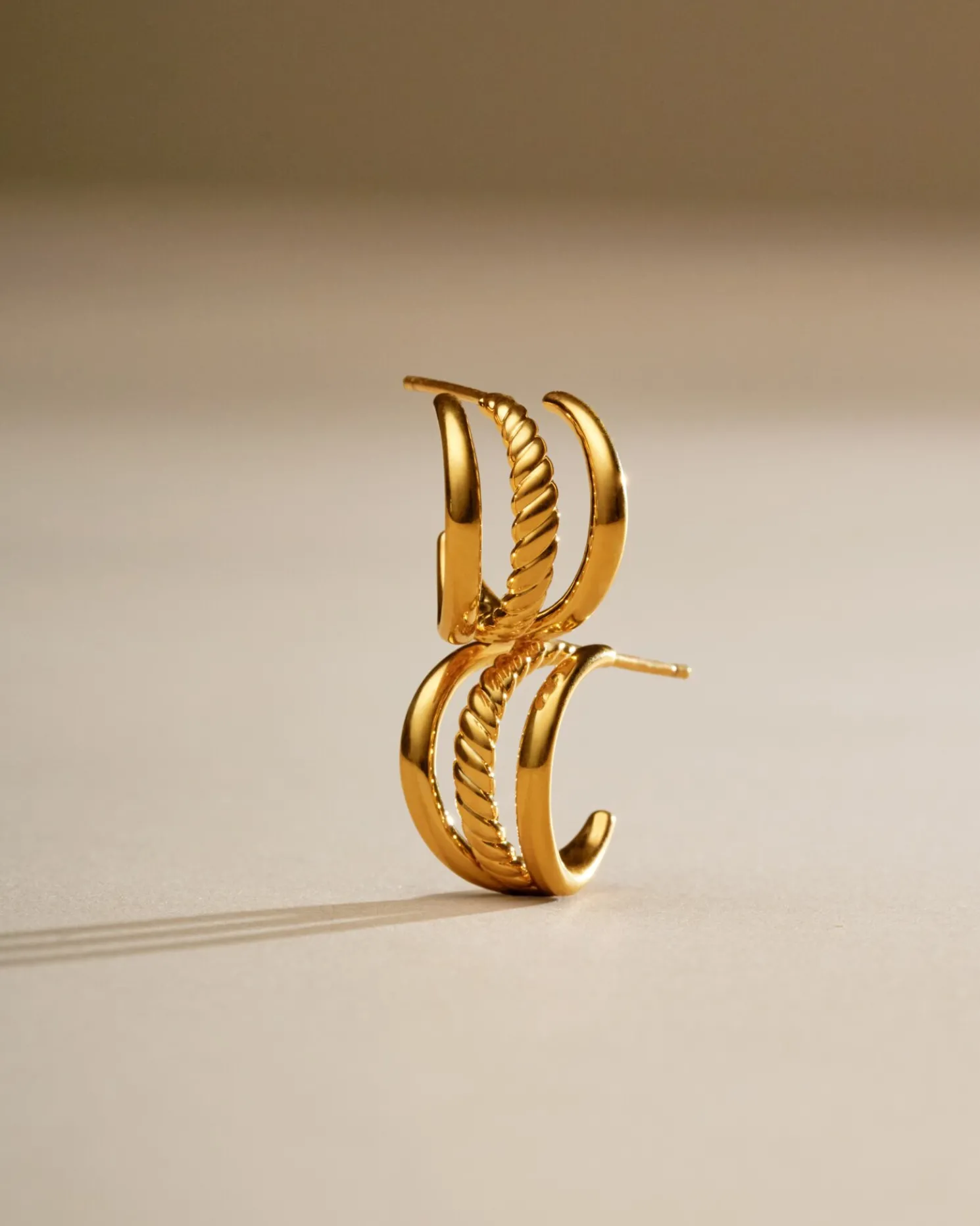 Laia Waterproof Gold Illusion Hoop Earrings