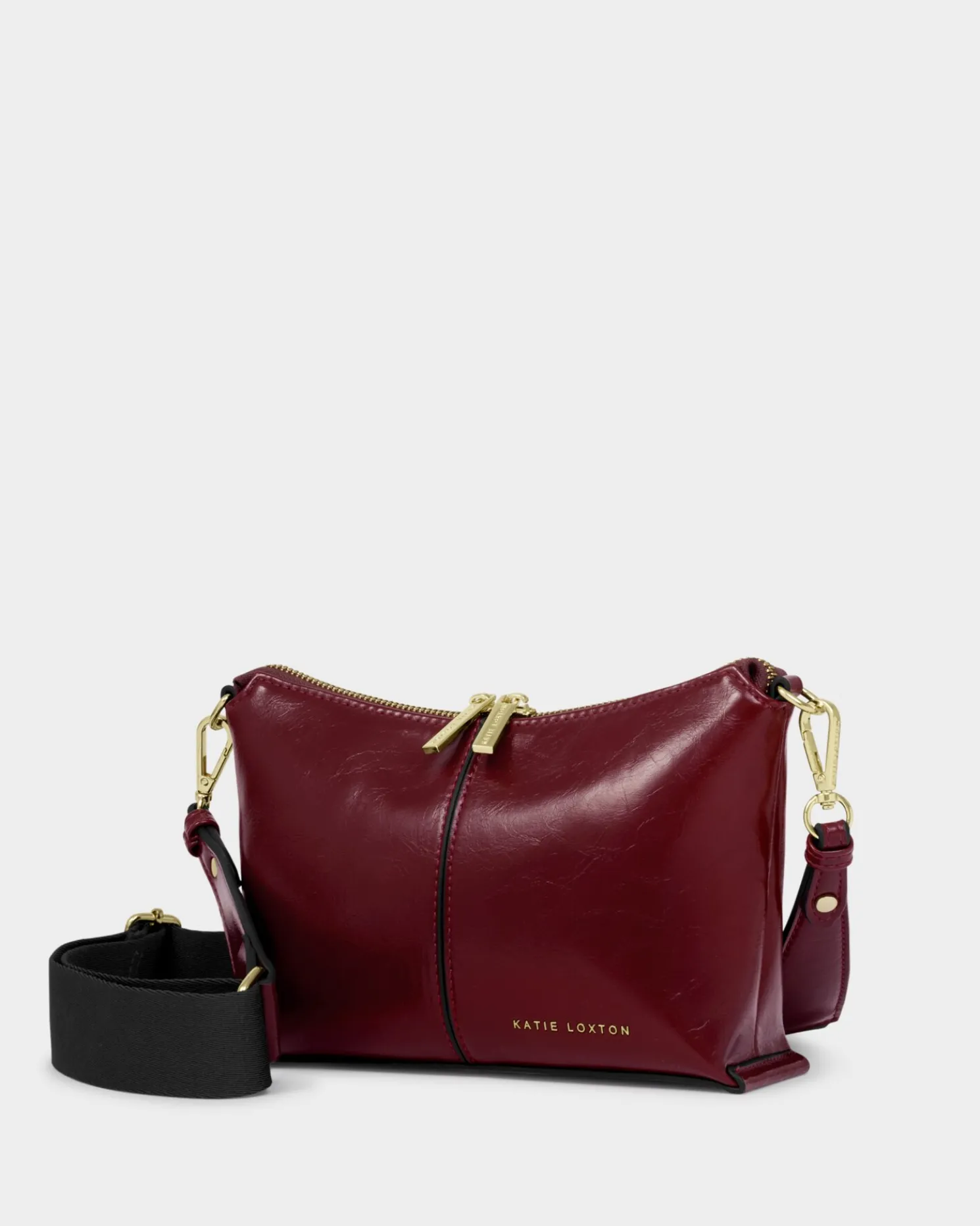 Laila Patent Crackle Crossbody Bag