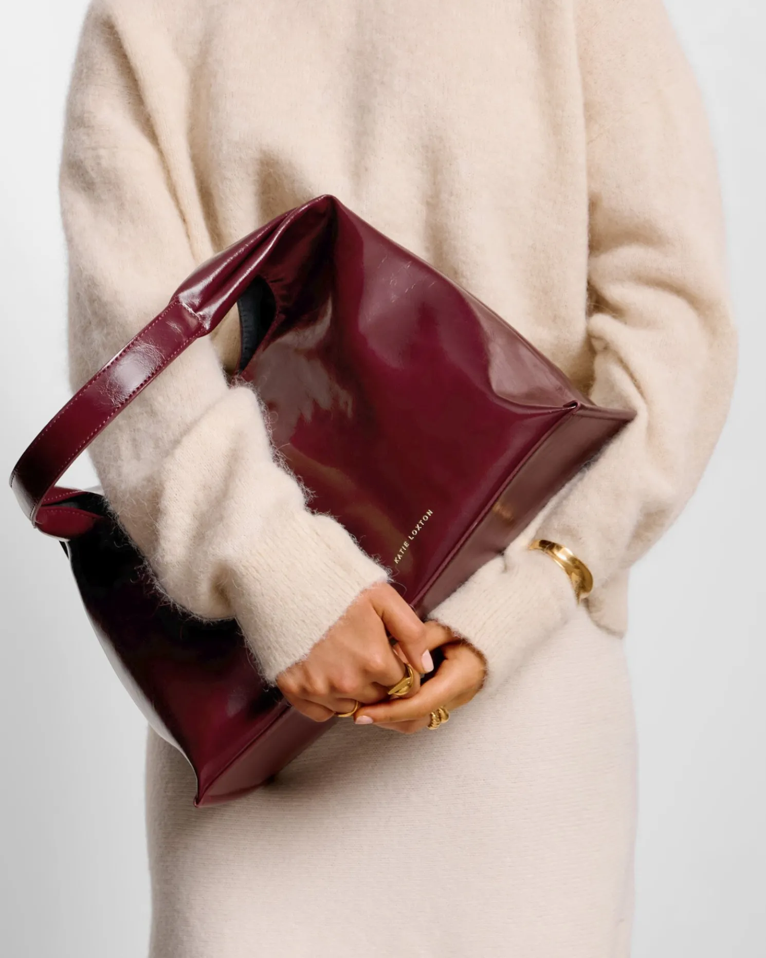 Laila Patent Crackle Shoulder Bag