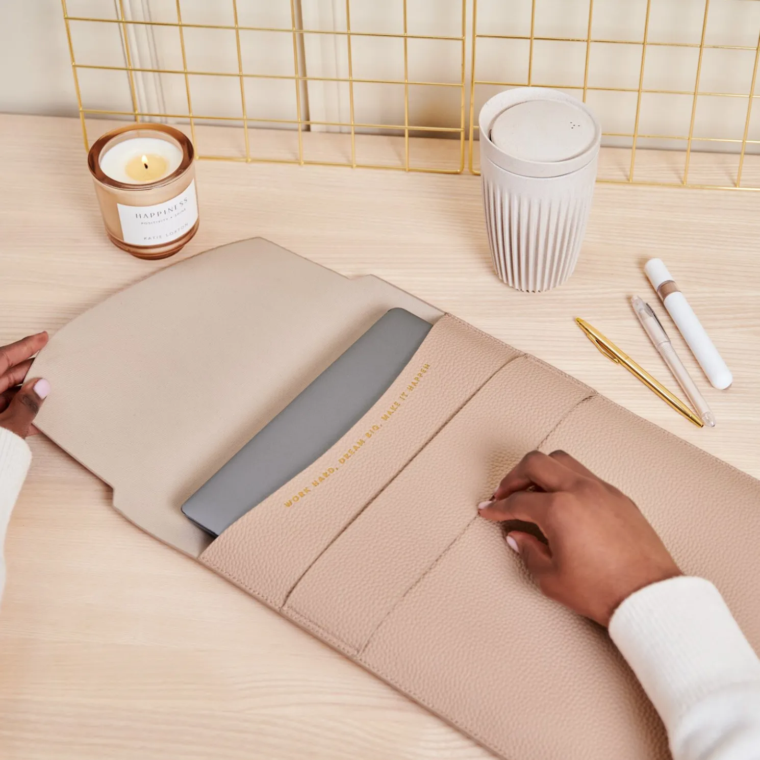 Laptop Sleeve 'Dream Big, Work Hard, Make It Happen'