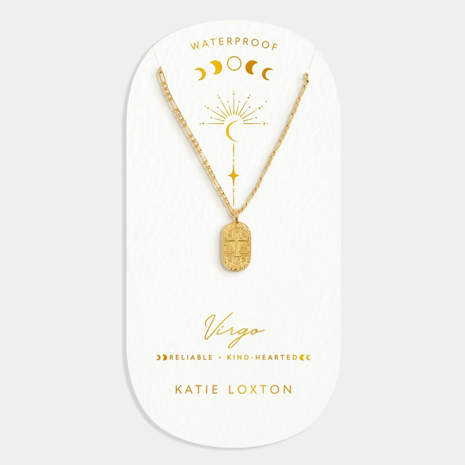 Libra' Waterproof Gold Zodiac Necklace