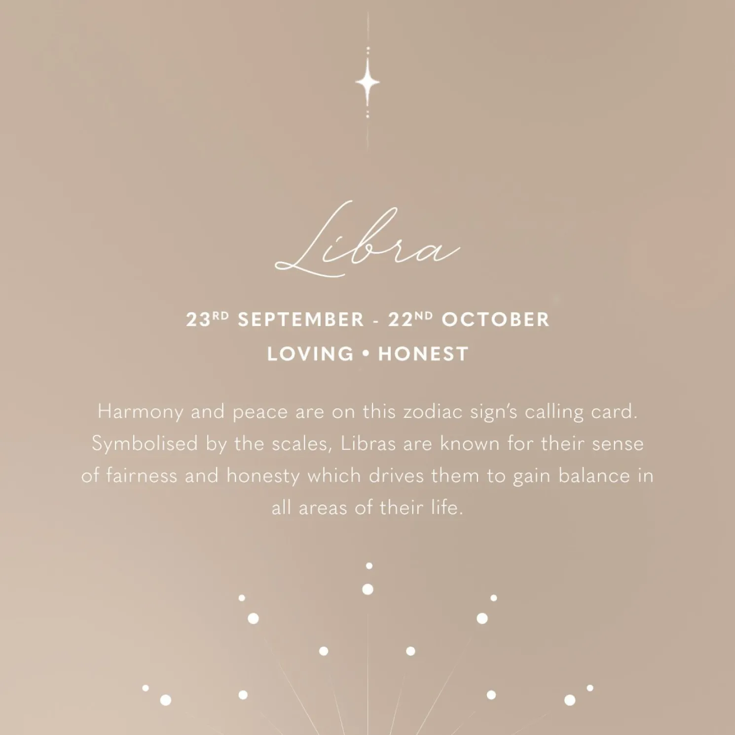 Libra' Waterproof Gold Zodiac Necklace