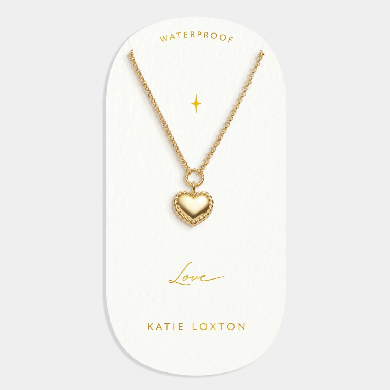 Love' Waterproof Gold Heart Necklace