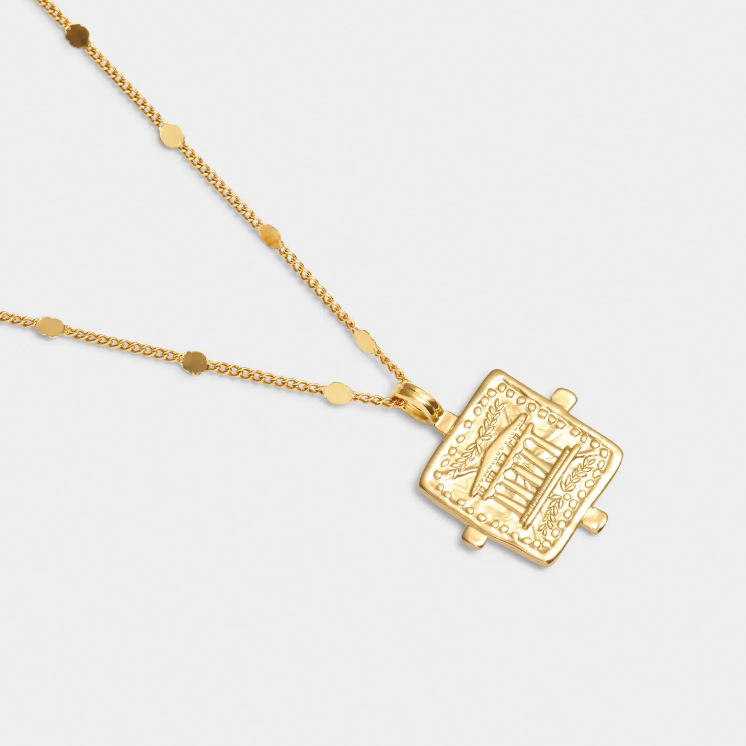 Luck' Waterproof Gold Antique Coin Necklace