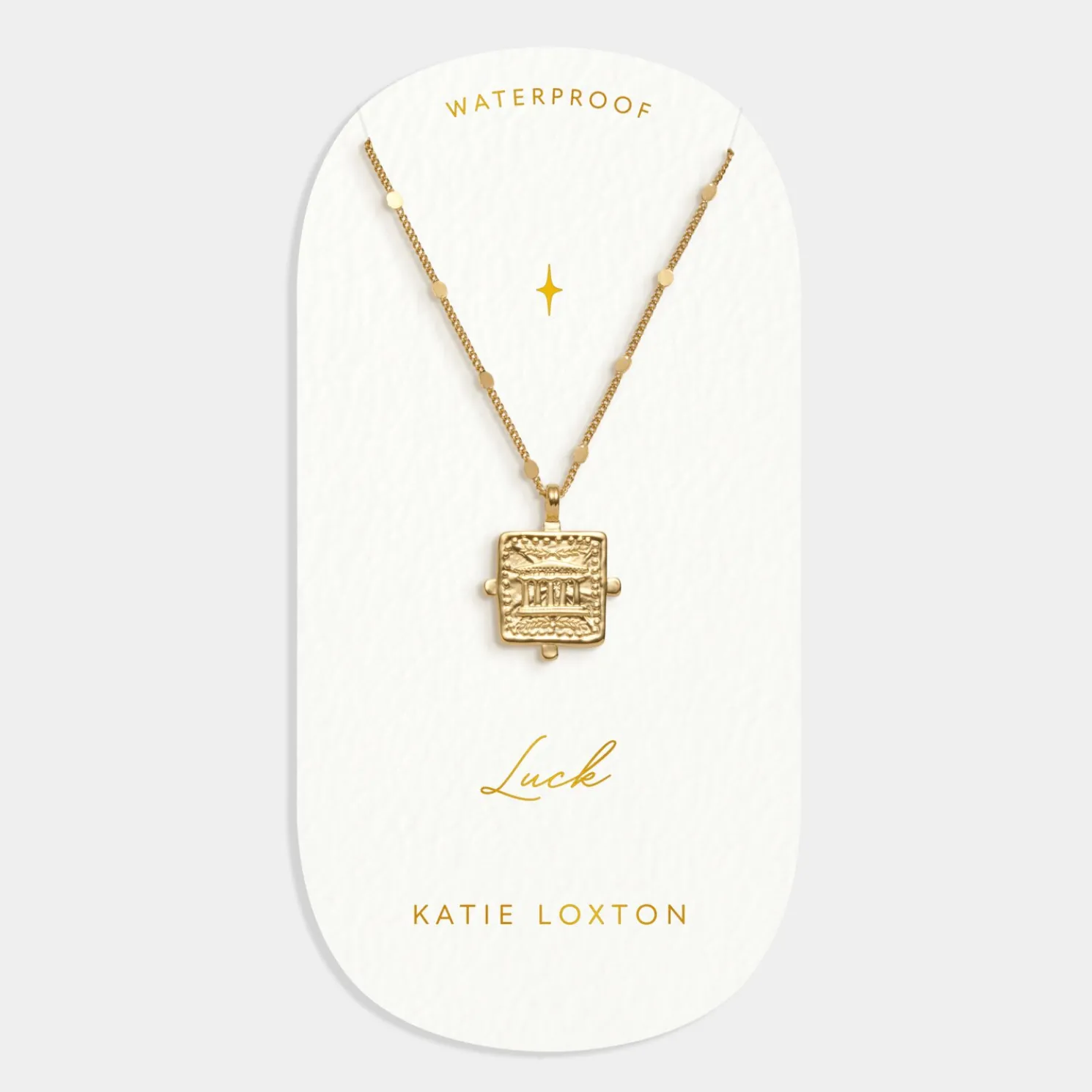 Luck' Waterproof Gold Antique Coin Necklace