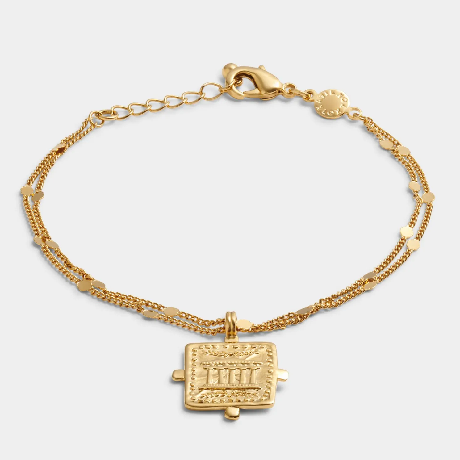 Luck' Waterproof Gold Antique Coin Bracelet