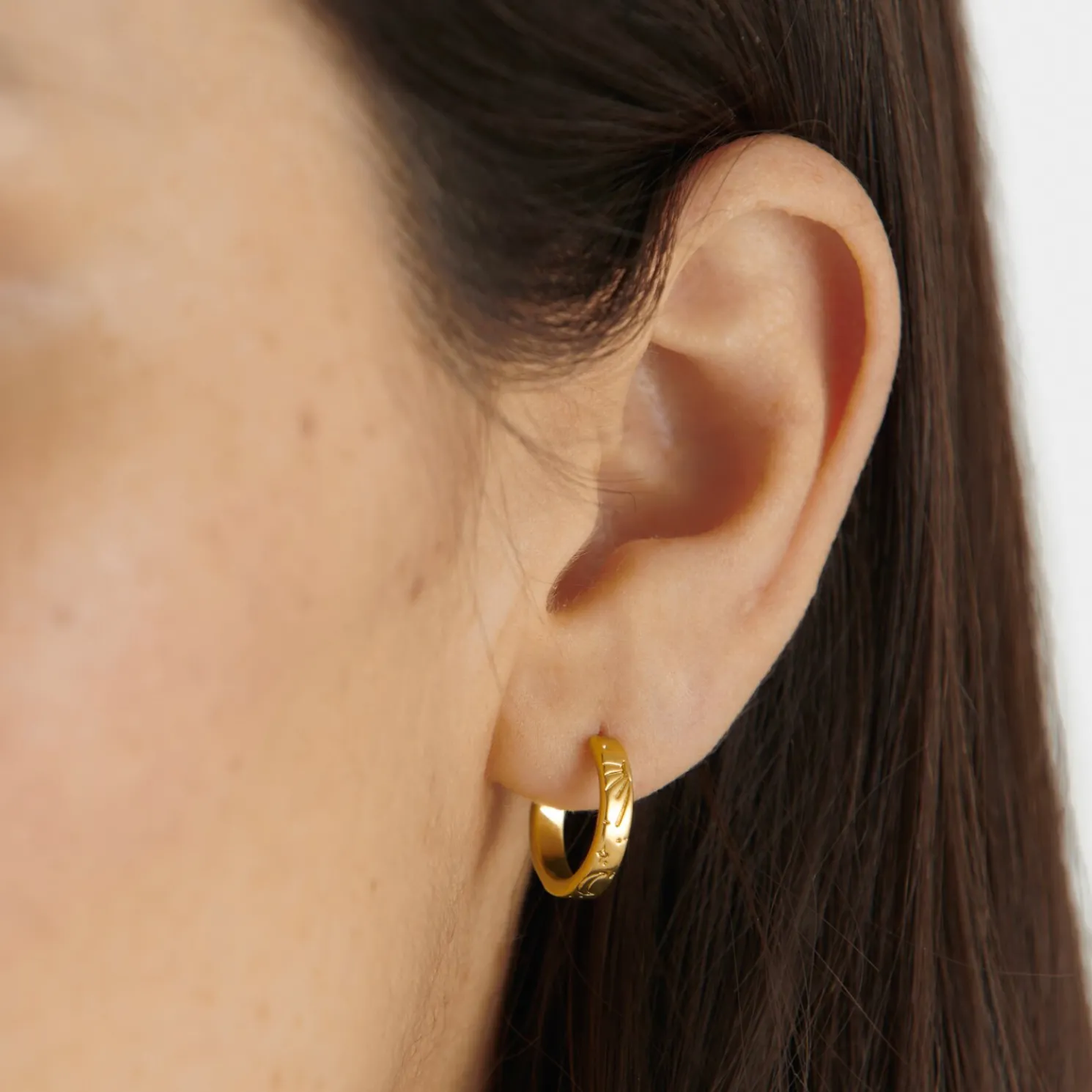 Luna Waterproof Gold Hoop Earrings