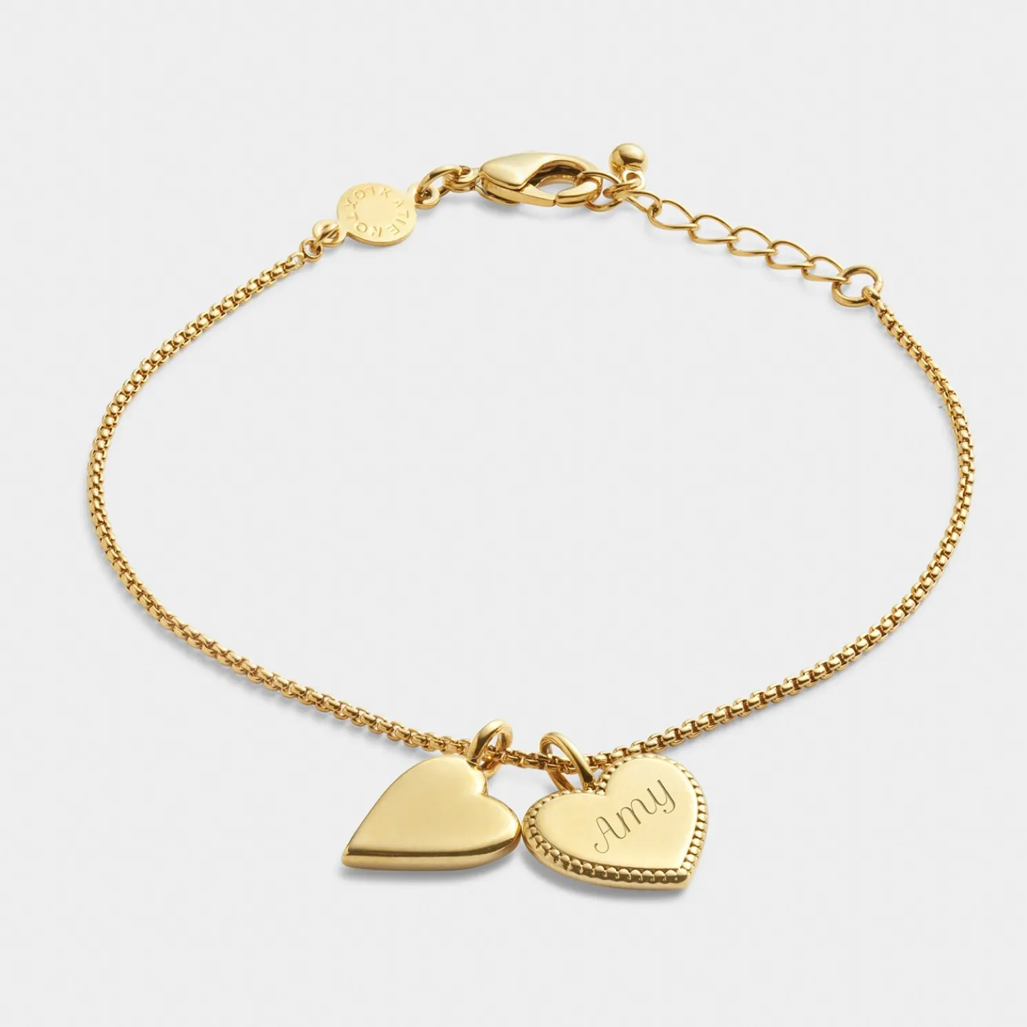 Maid Of Honour' Waterproof Gold Bridal Charm Bracelet