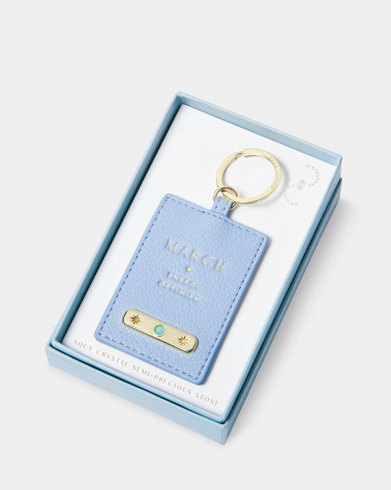 March' Birthstone Keyring
