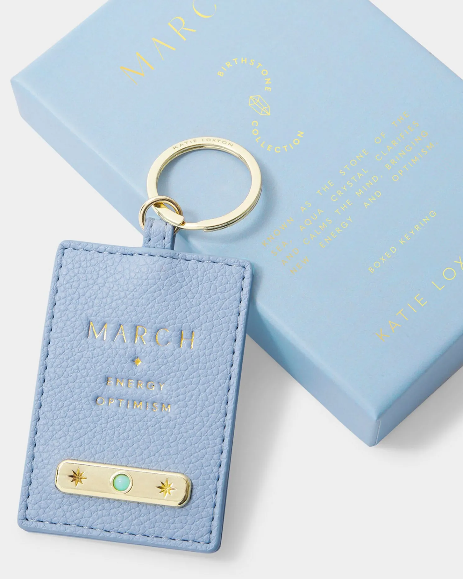 March' Birthstone Keyring