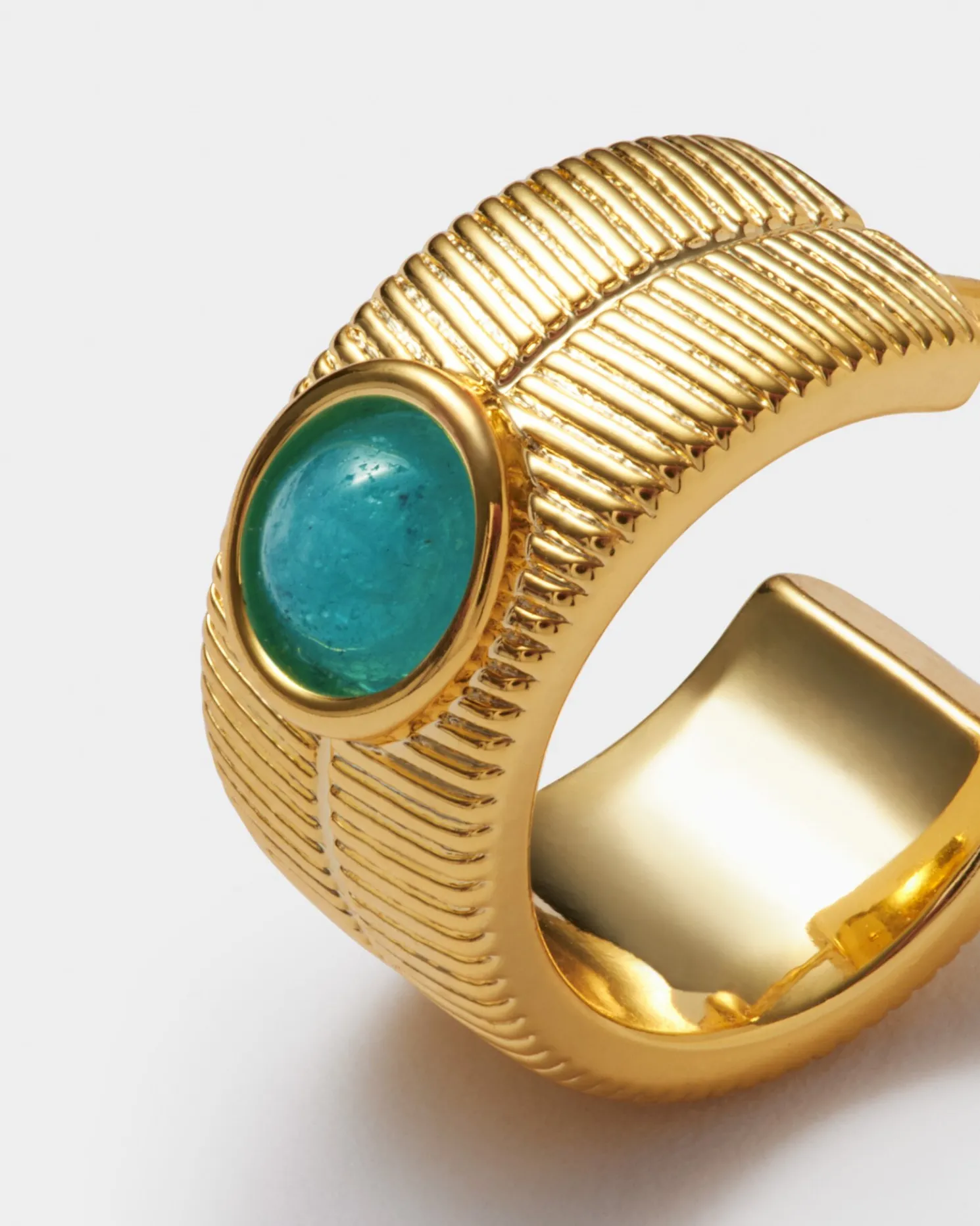 March' Waterproof Gold Birthstone Hoop Earrings