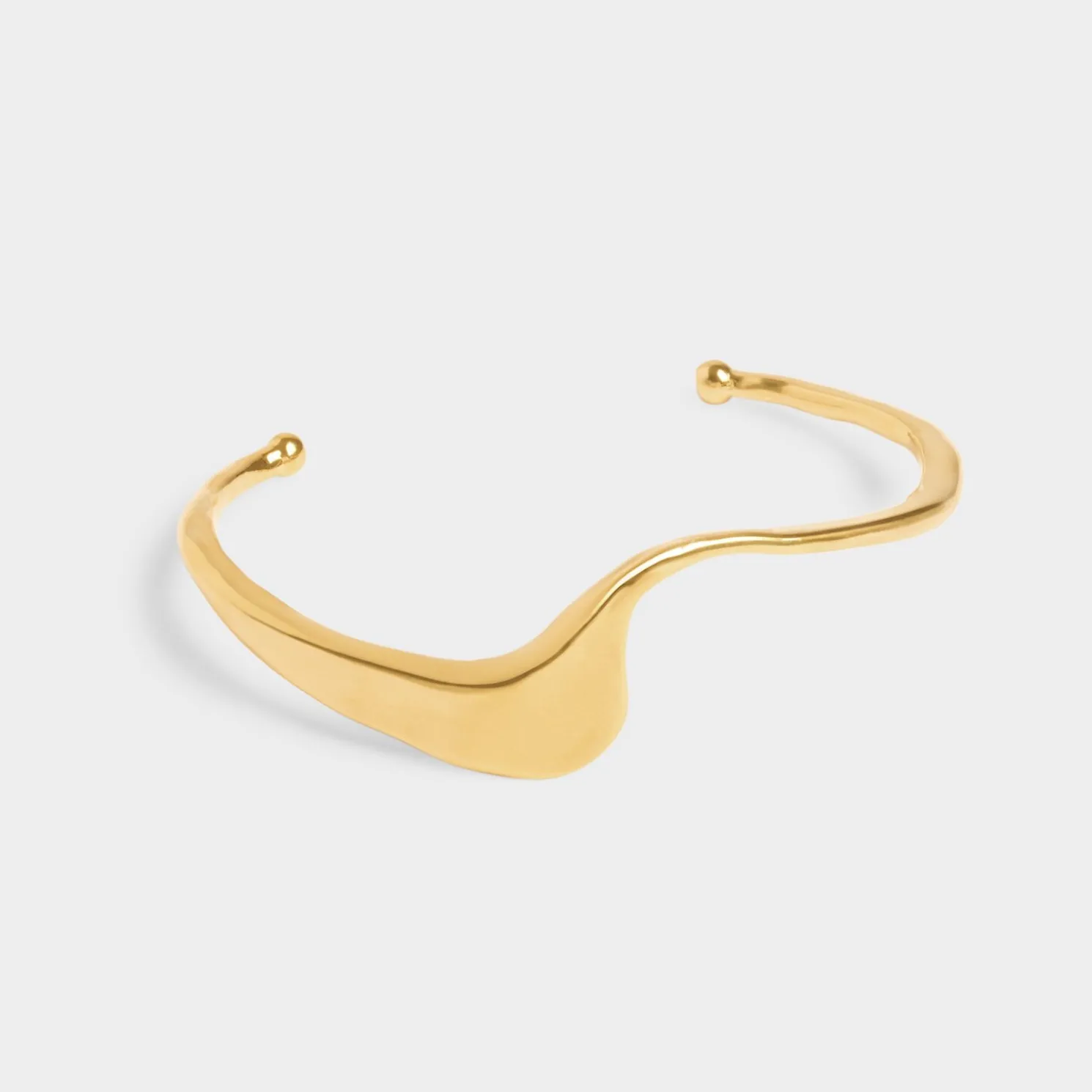 Marina Waterproof Gold Wave Bangle