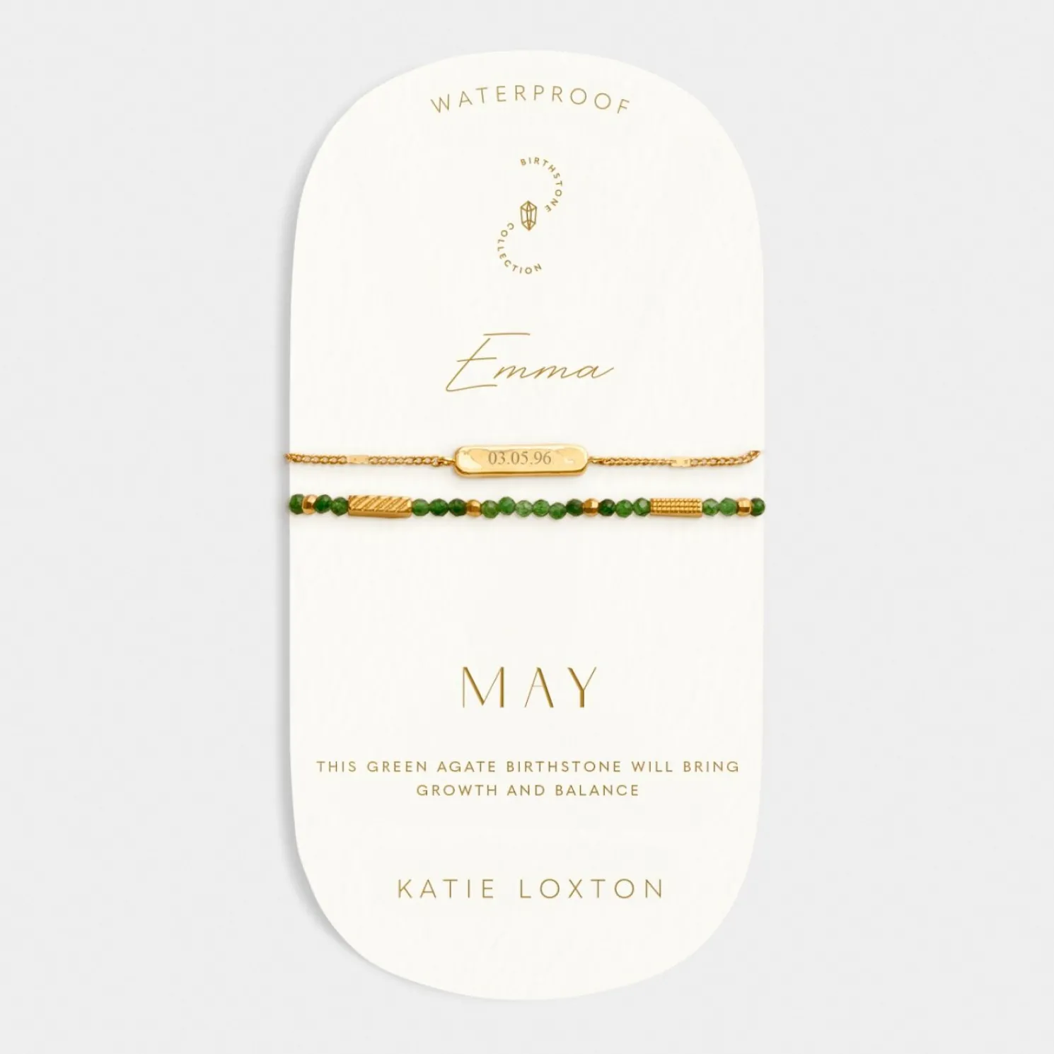 May' Waterproof Gold Birthstone Bracelet